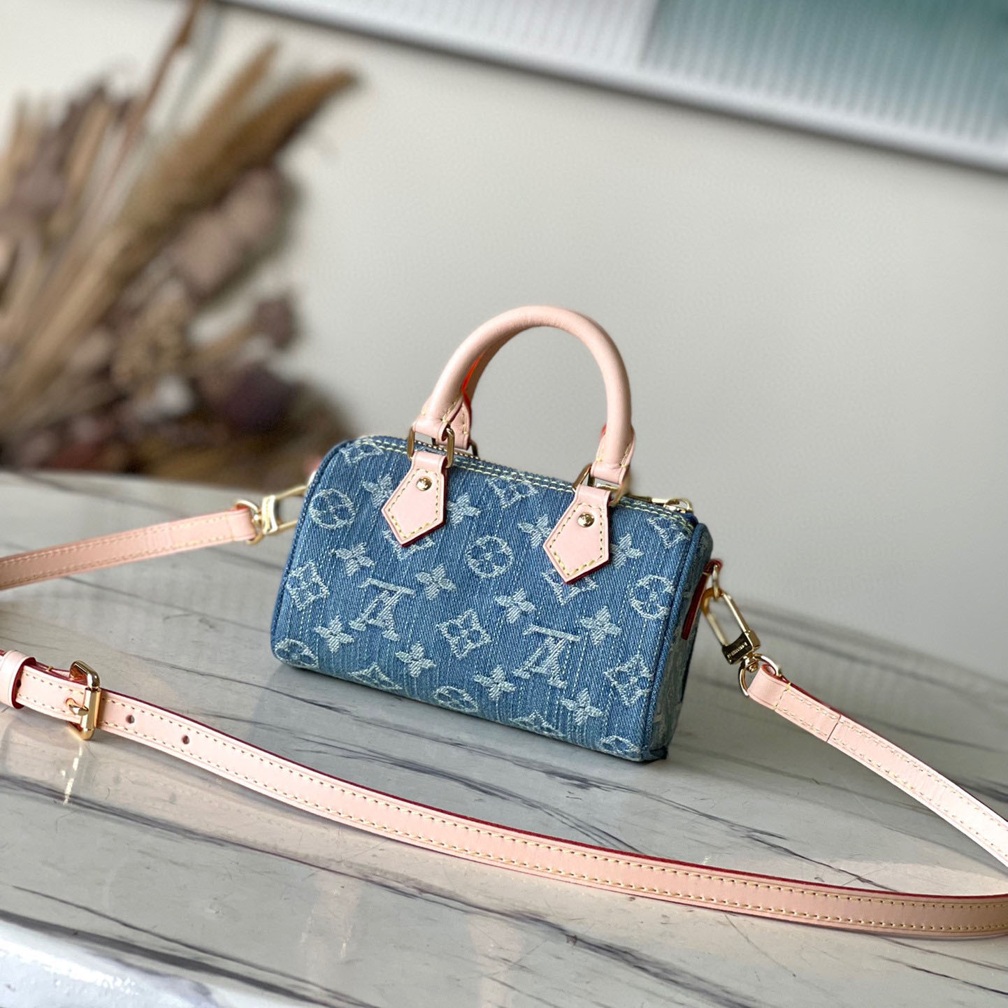 Louis Vuitton LV Denim Nano Speedy Handbag Crossbody Bag  M82950 Top Quality Shoulder Bag 10A(Replica)