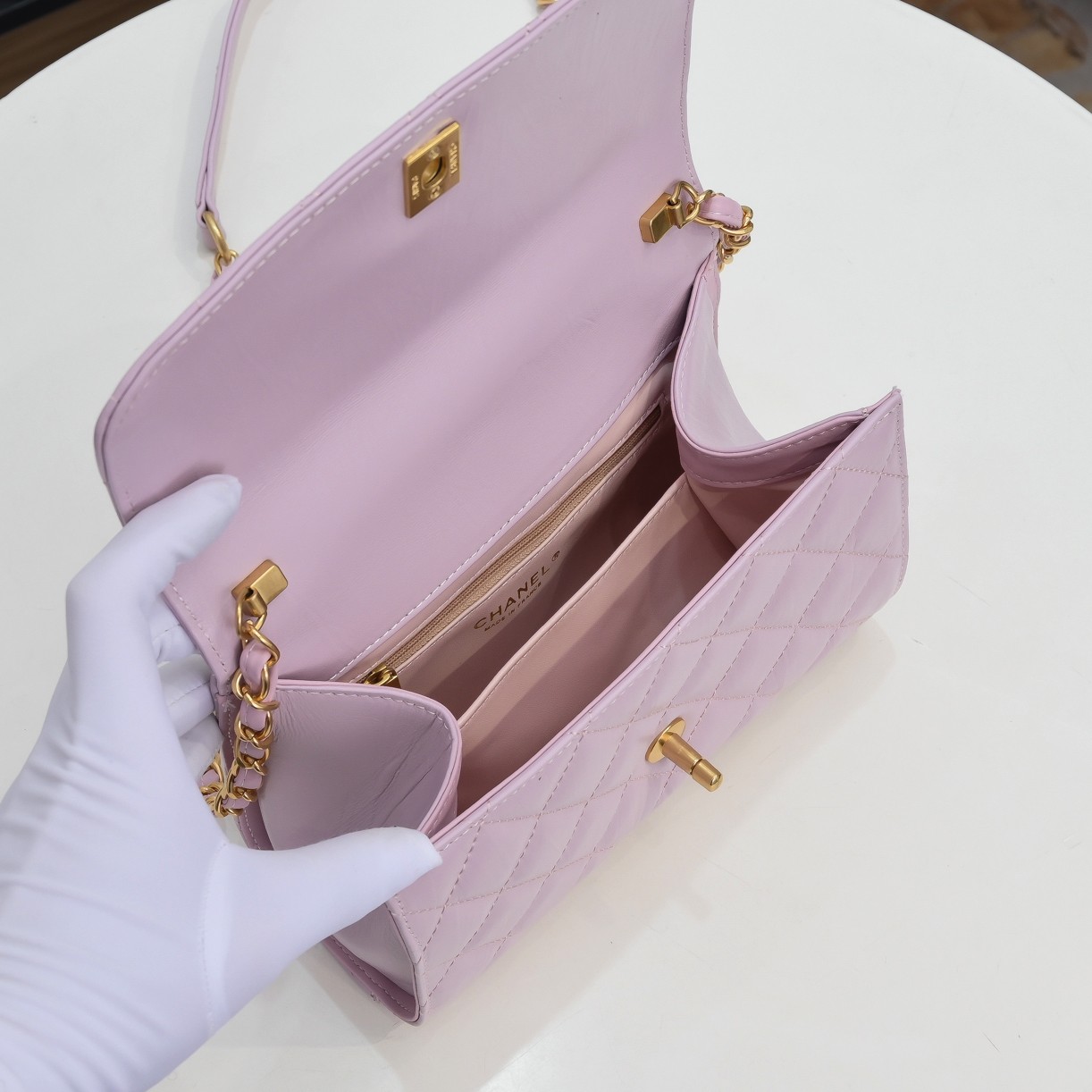 Chanel Handle Double C  Shoulder Bag Handbag