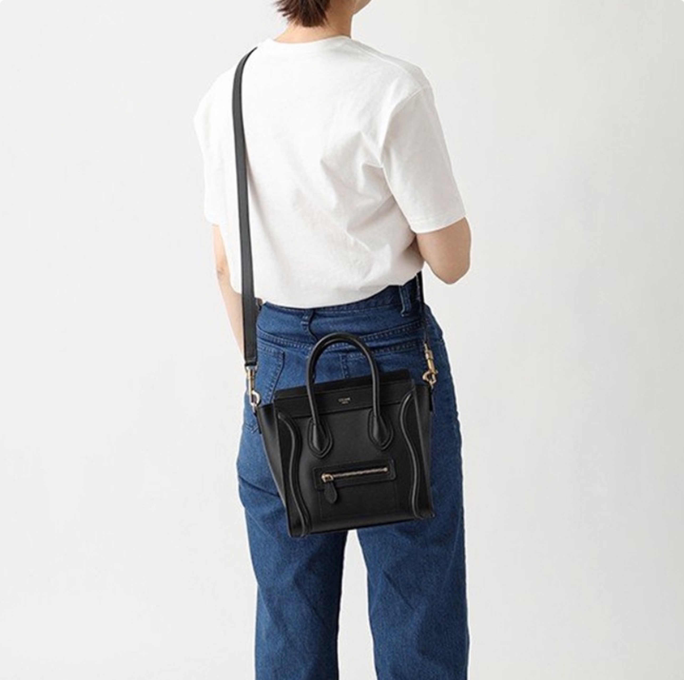 Celine Luggage Smiley leather handbag crossbody bag  (Replica)