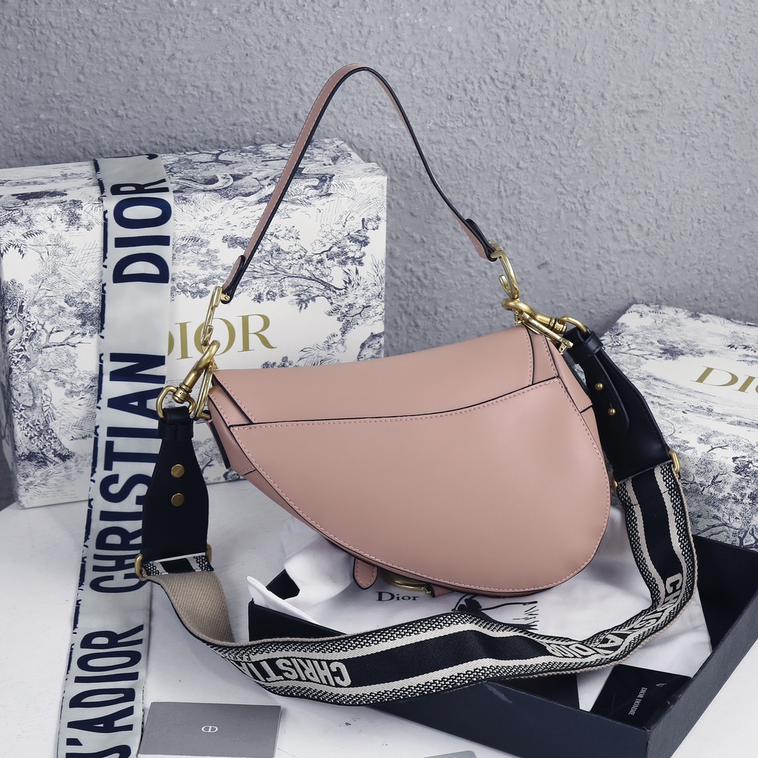 Saddle Bag Pink with weave strap 1033 XB012 25.5cm