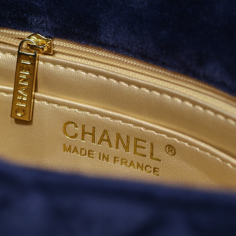 Chanel 1786 Velvet Rhinestones Shoulder Bag Handbag