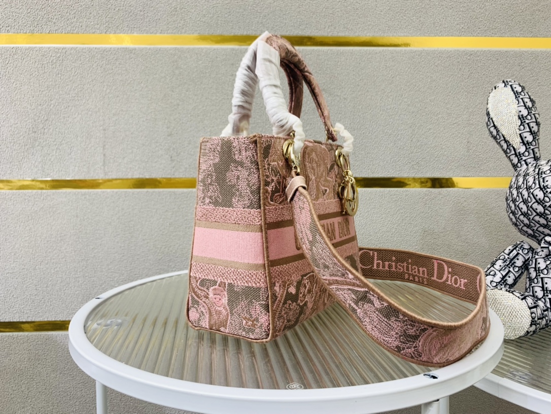 10A + top quality Dior Medium Lady D-Lite Bag 9920 DD003 24cm