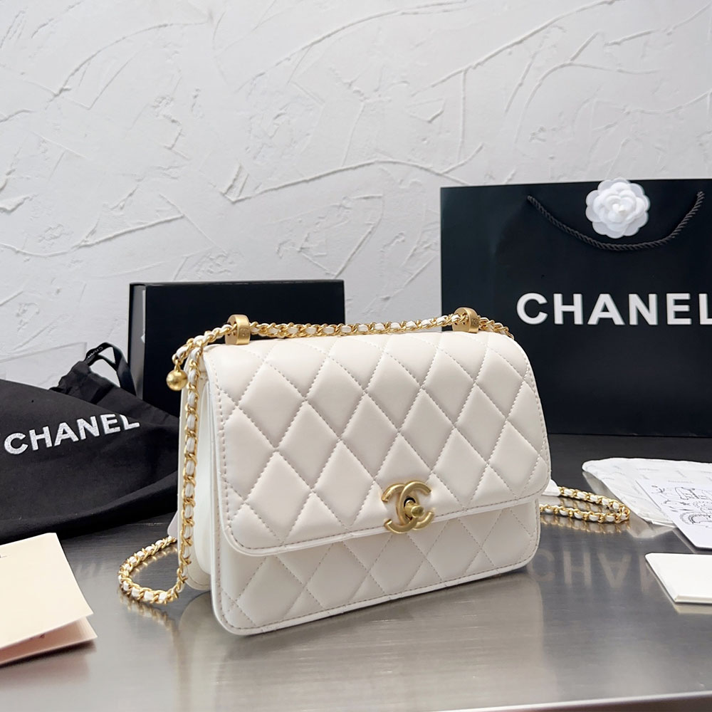 Chanel WOC Bag Double Golden Beads Shoulder Bag(Replica)