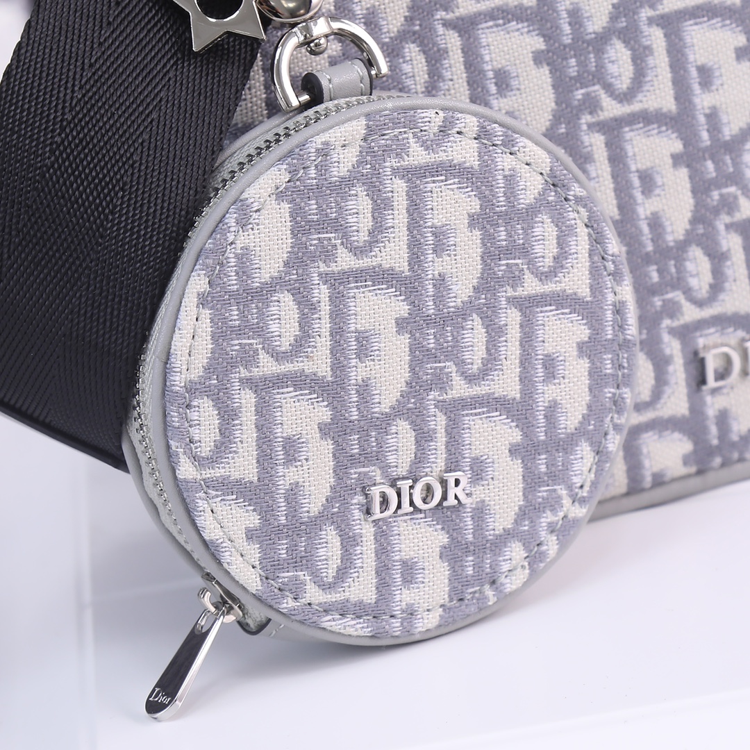 Dior Shoulder with coin purse Gray print 2345 LM071 19cm