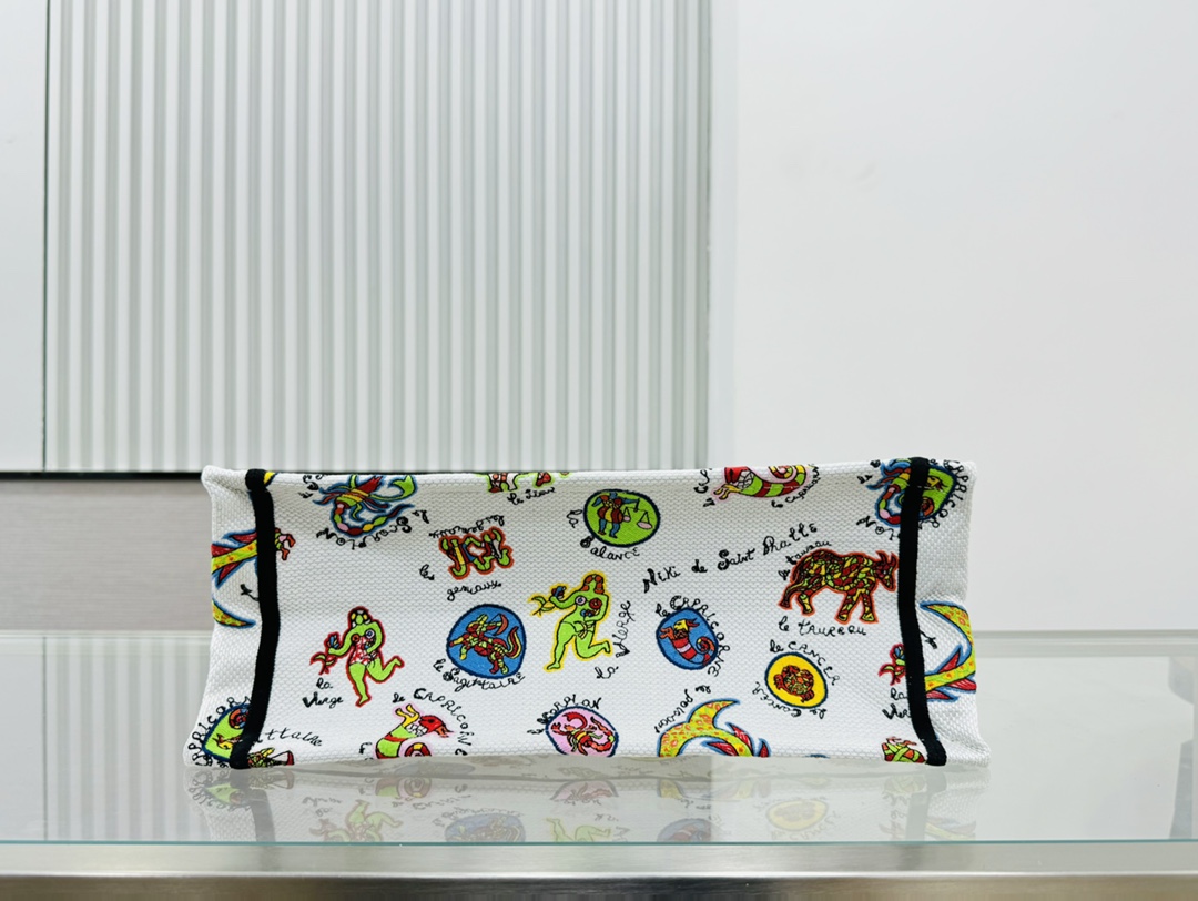 Dior Book Tote Embroider Medium Shoulder Bag Handbag