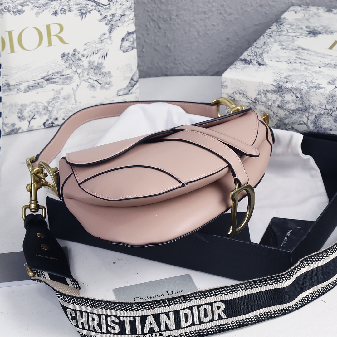 Saddle Bag Pink with weave strap 1033 XB012 25.5cm