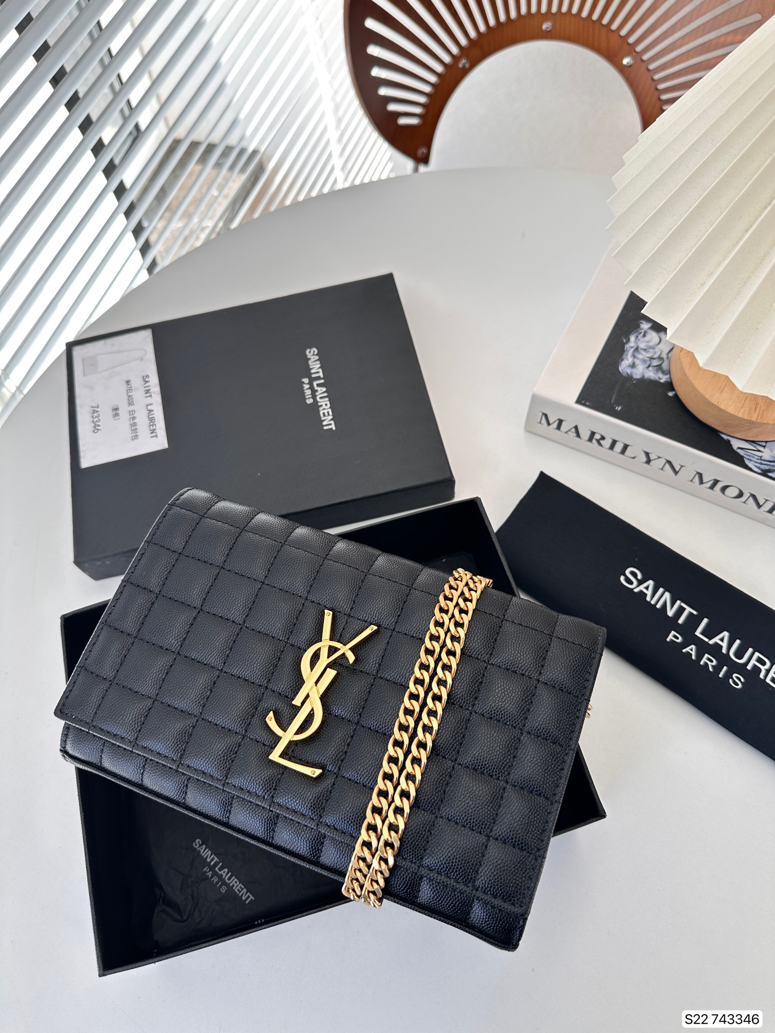 YSL Cassandre Chain Bag 743346 DB571 22.5cm