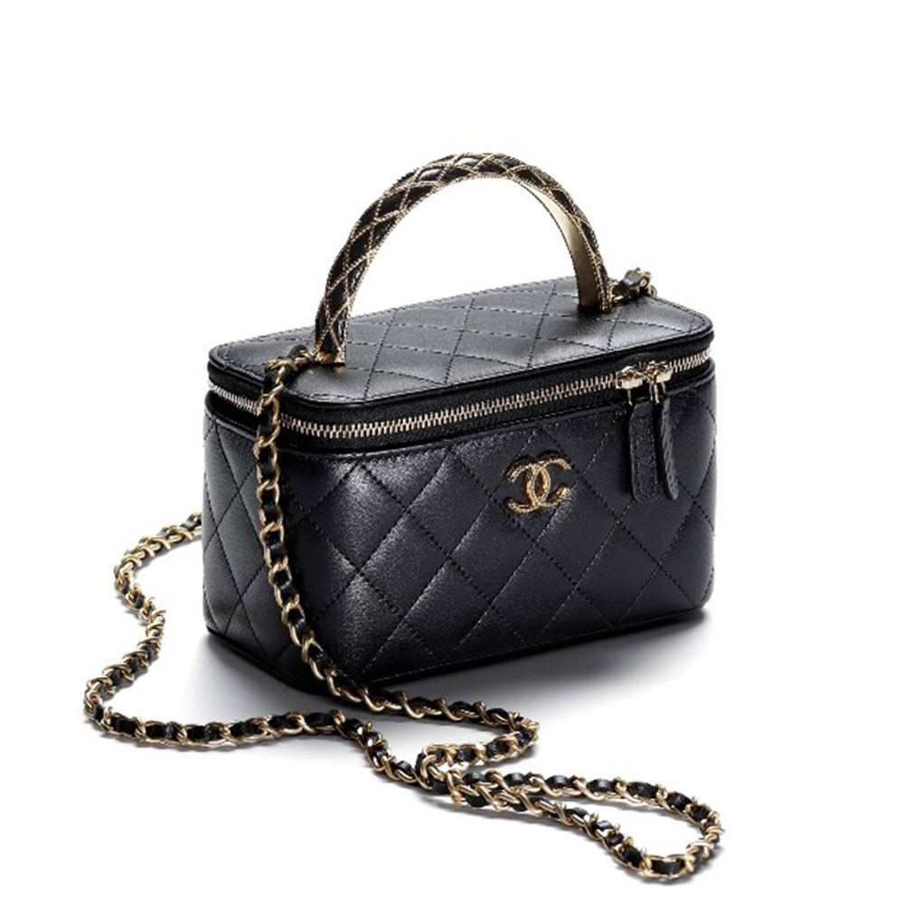 Chanel Relief Handle Makeup Box Bag(Replica)