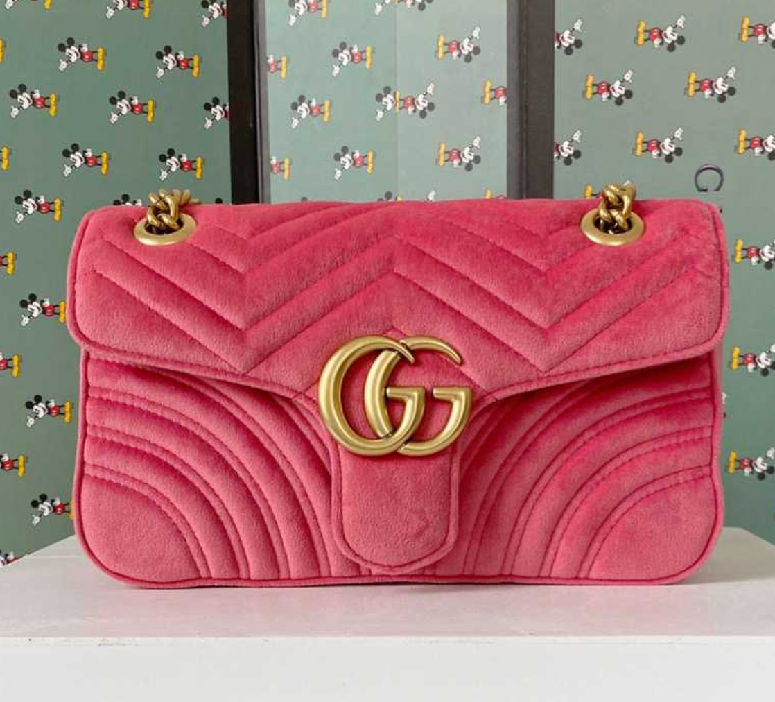 Gucci GG Marmont Velvet Small Shoulder Bag Handbag(Replica)