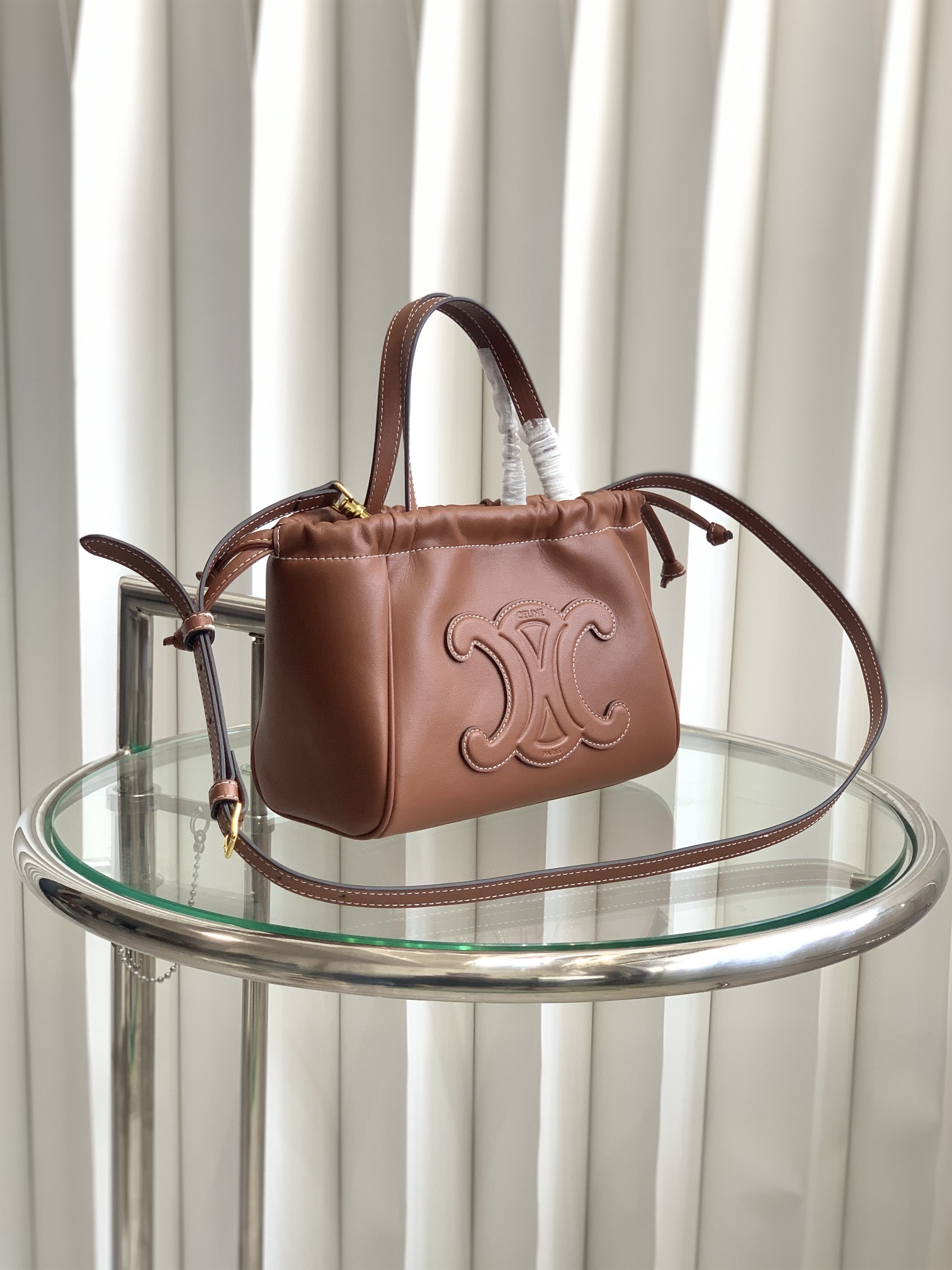 CABAS TRIOMPHE Small Bag Brown 111013 LM051 22cm