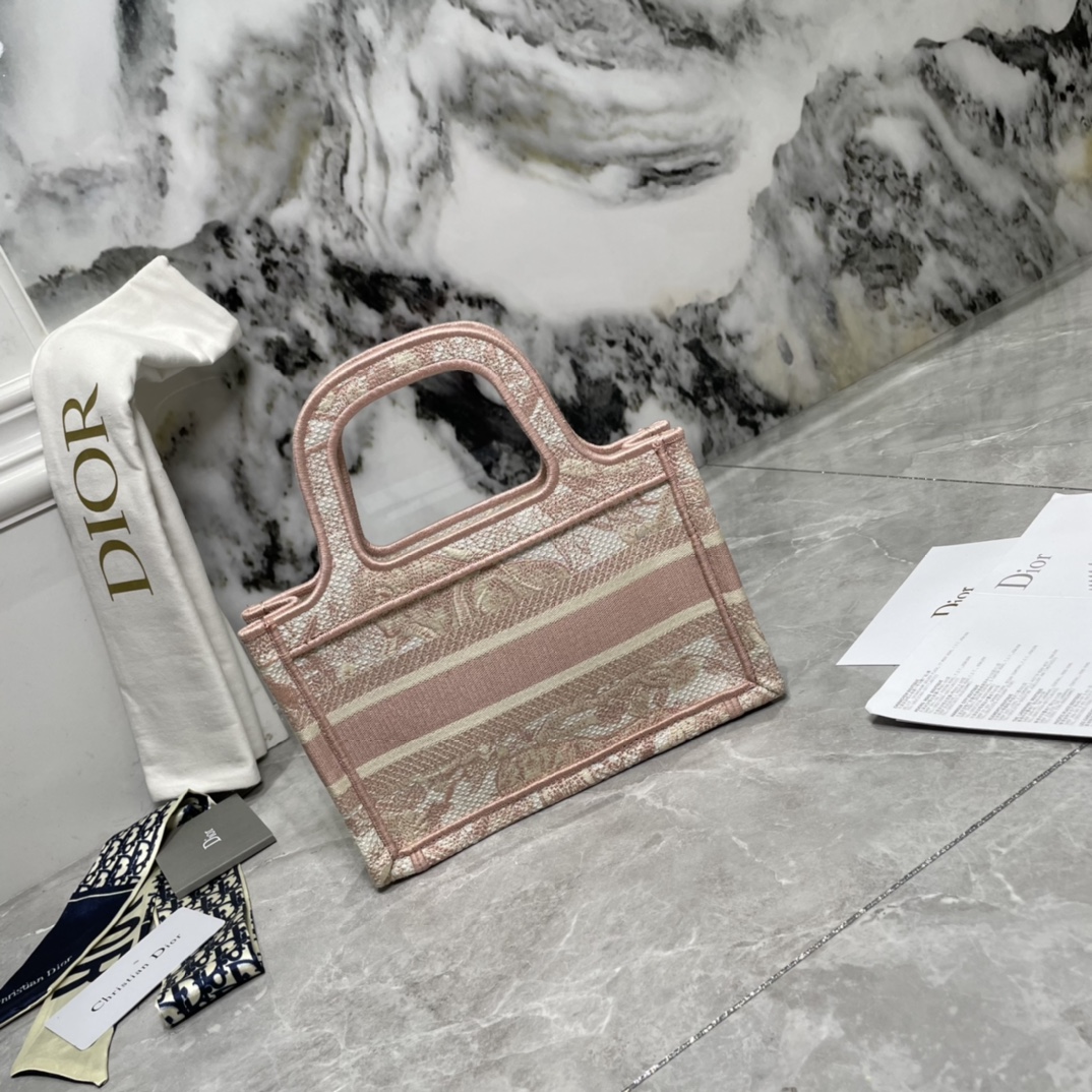 10A + top quality Mini Dior Book Tote 0175 XB041 23cm