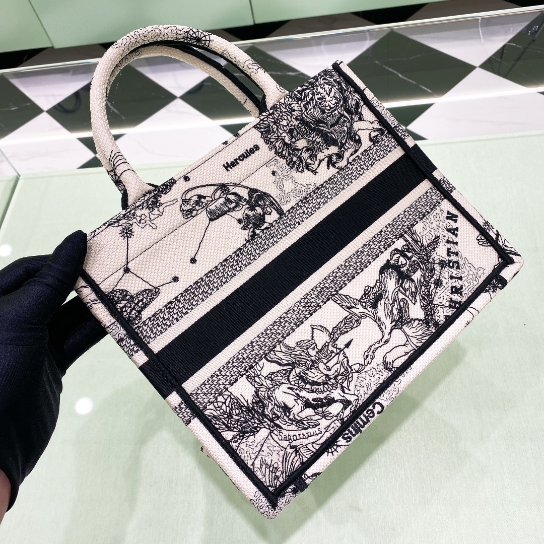 10A + top quality Small Dior Book Tote 1265 DLAM012 26.5cm