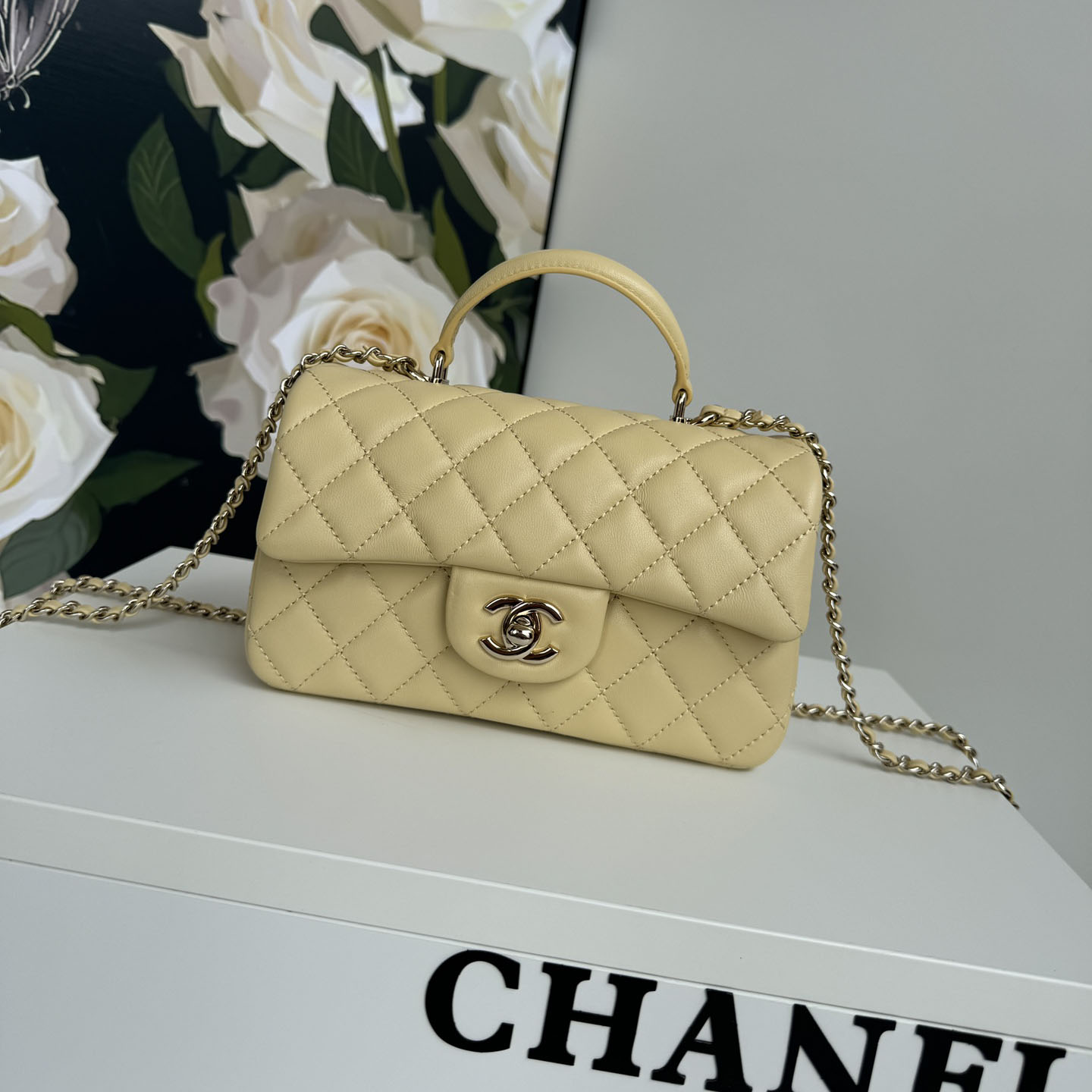 Chanel Classic Mini CF Mirror Version Flap Bag Top Handle Shoulder Bag Handbag 10A