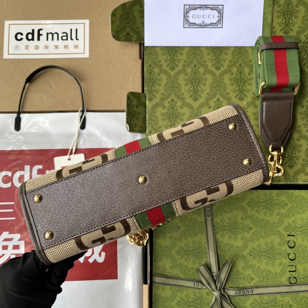 GUCCI Ophidia small tote with Web  693724