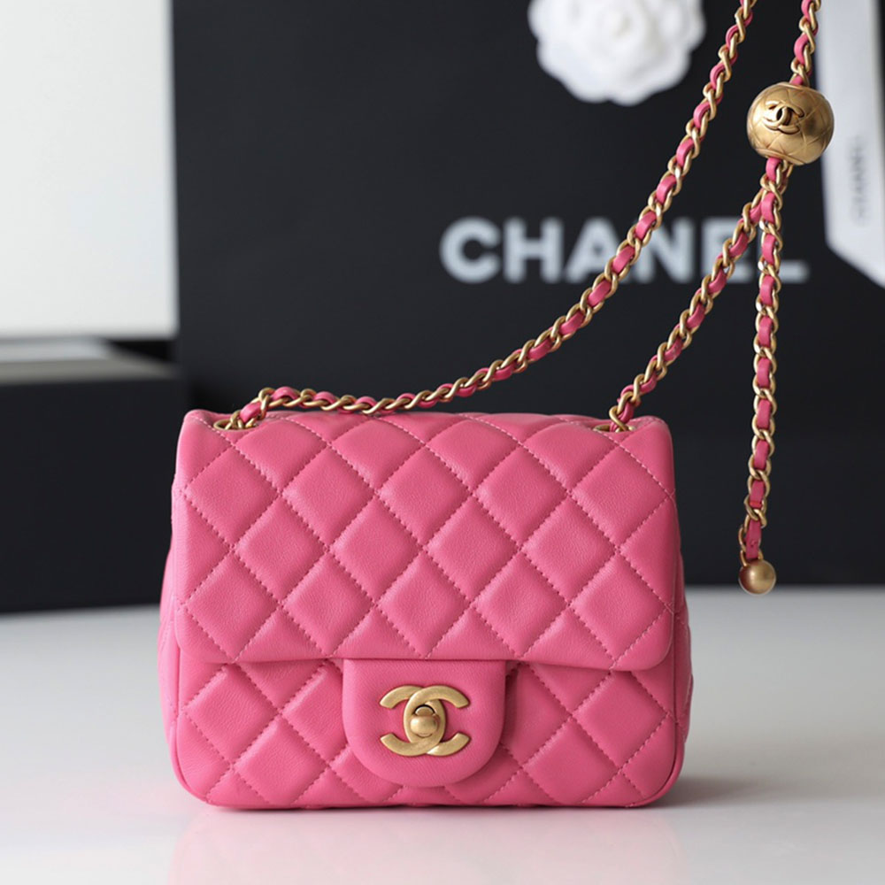 Chanel CF Calfskin Golden Ball 17CM Shoulder Bag