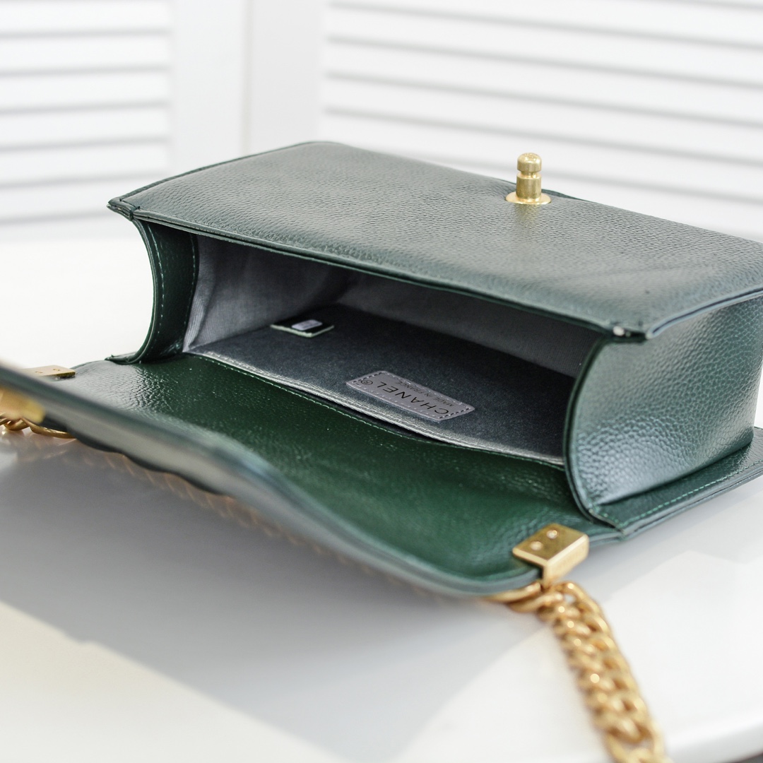 Chanel Leboy litchi or lychee pattern Shoulder Bag Handbag