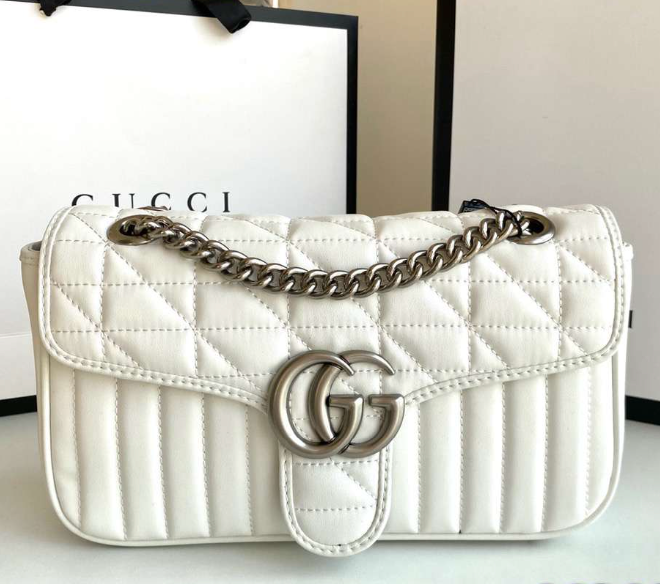 Gucci GG Marmont -Vertical stripes Shoulder Bag Handbag(Replica)