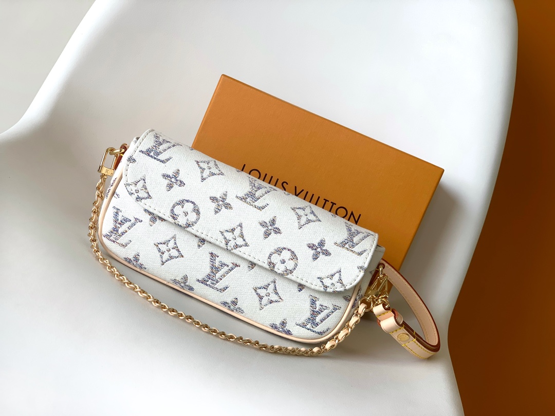 Louis Vuitton 10A Handbag Shoulder Bag Top Mirror Quality Version Wallet on Chain Ivy M83499