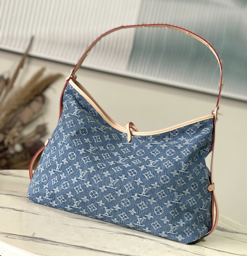 Louis Vuitton LV CARRYALL Denim Shoulder Bag Tote Bag M46855 Top quality(Replica)
