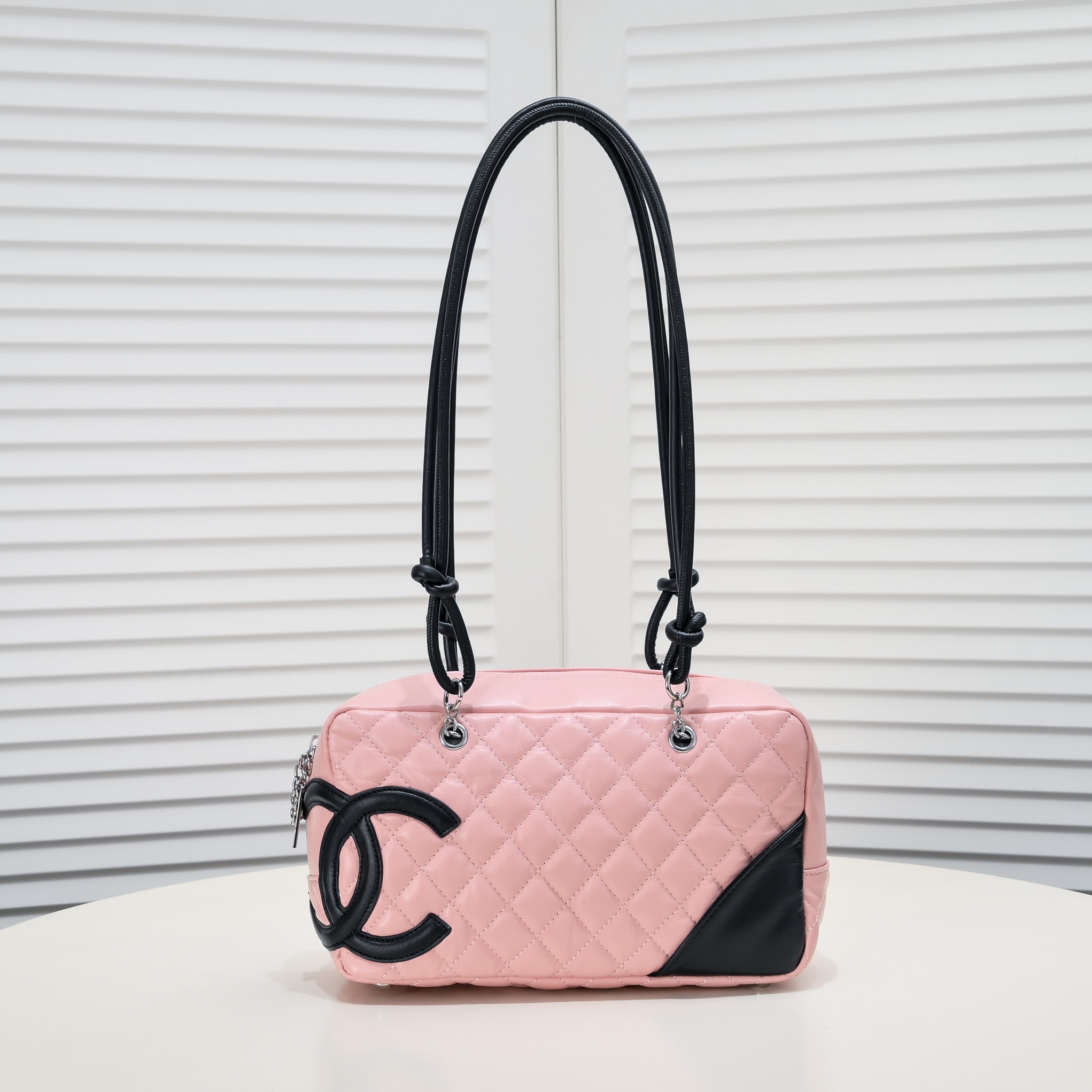 Chanel Ligne Cambon Bowling Bag Large Shoulder Bag Handbag
