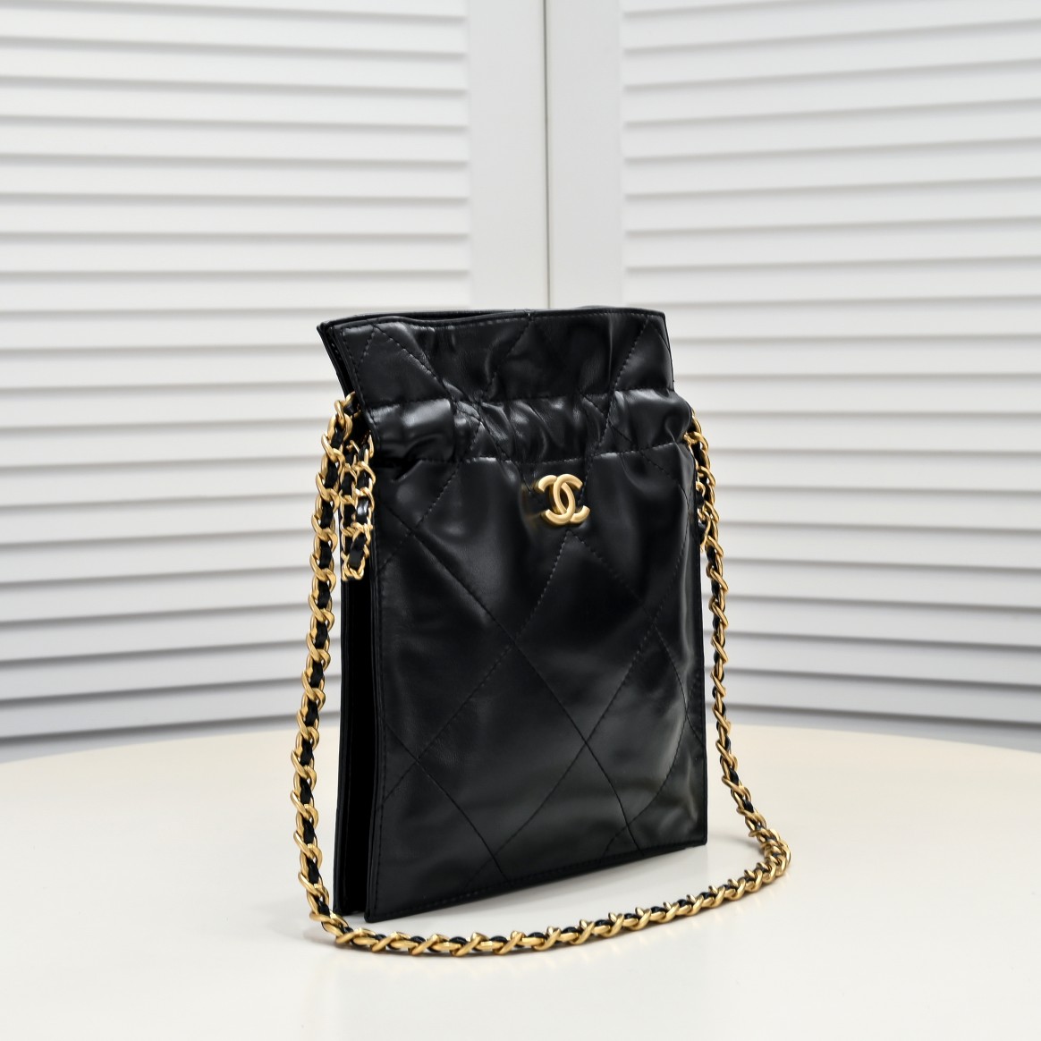 Chanel Drawstring Trash Bag Shoulder Bag Handbag