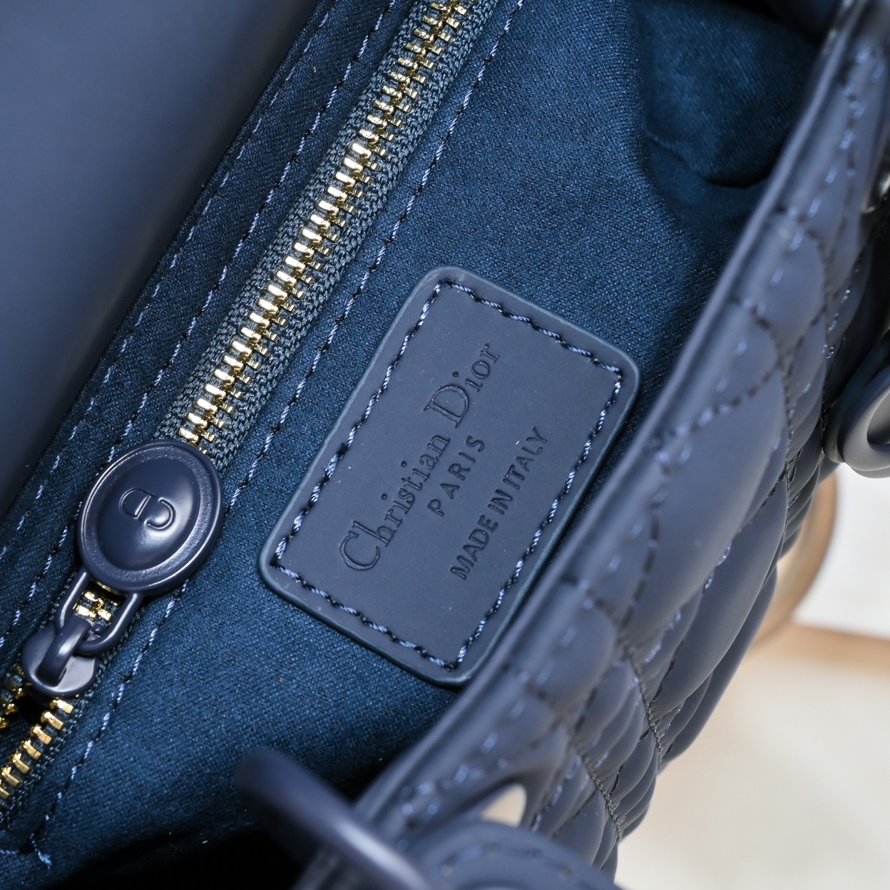 Mini Lady Dior Bag Blue Matte 2022 LM051 17cm