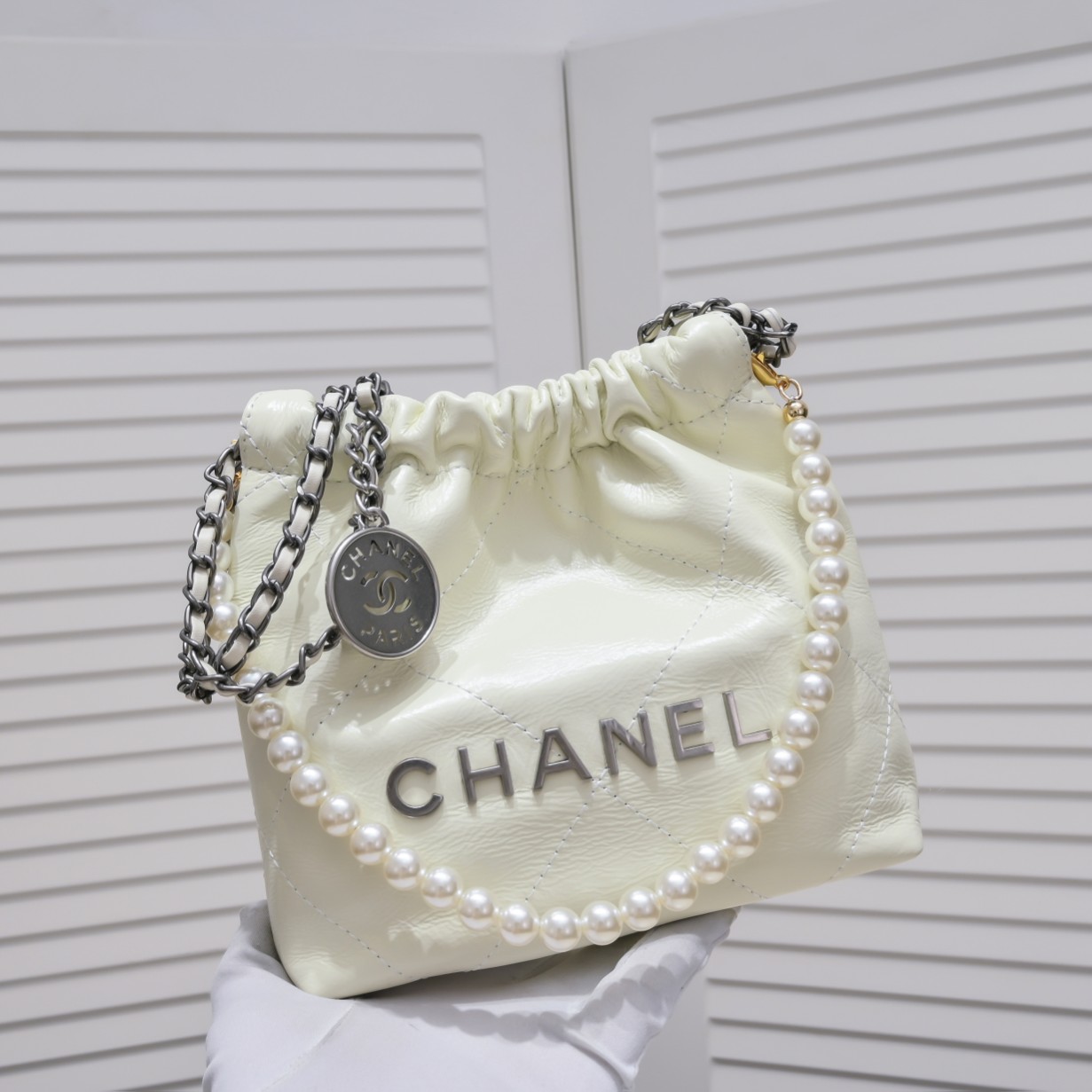 Chanel 22S Trash Bag Mini Pearl Bag Shoulder Bag Handbag