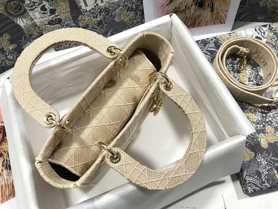 10A + top quality Dior Medium Lady D-Lite Bag M0565 LM003 24cm