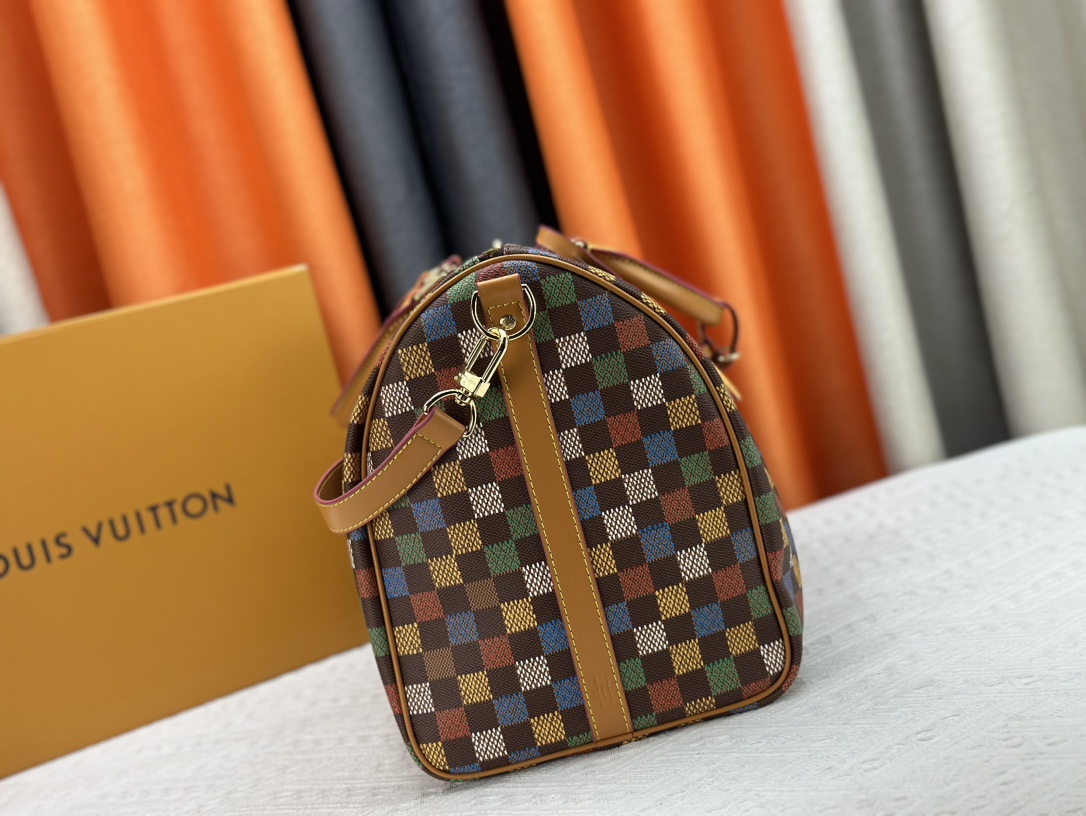 Louis Vuitton Keepall Bandoulière 50 Travel Bag M11674 M41416 Damier Flags