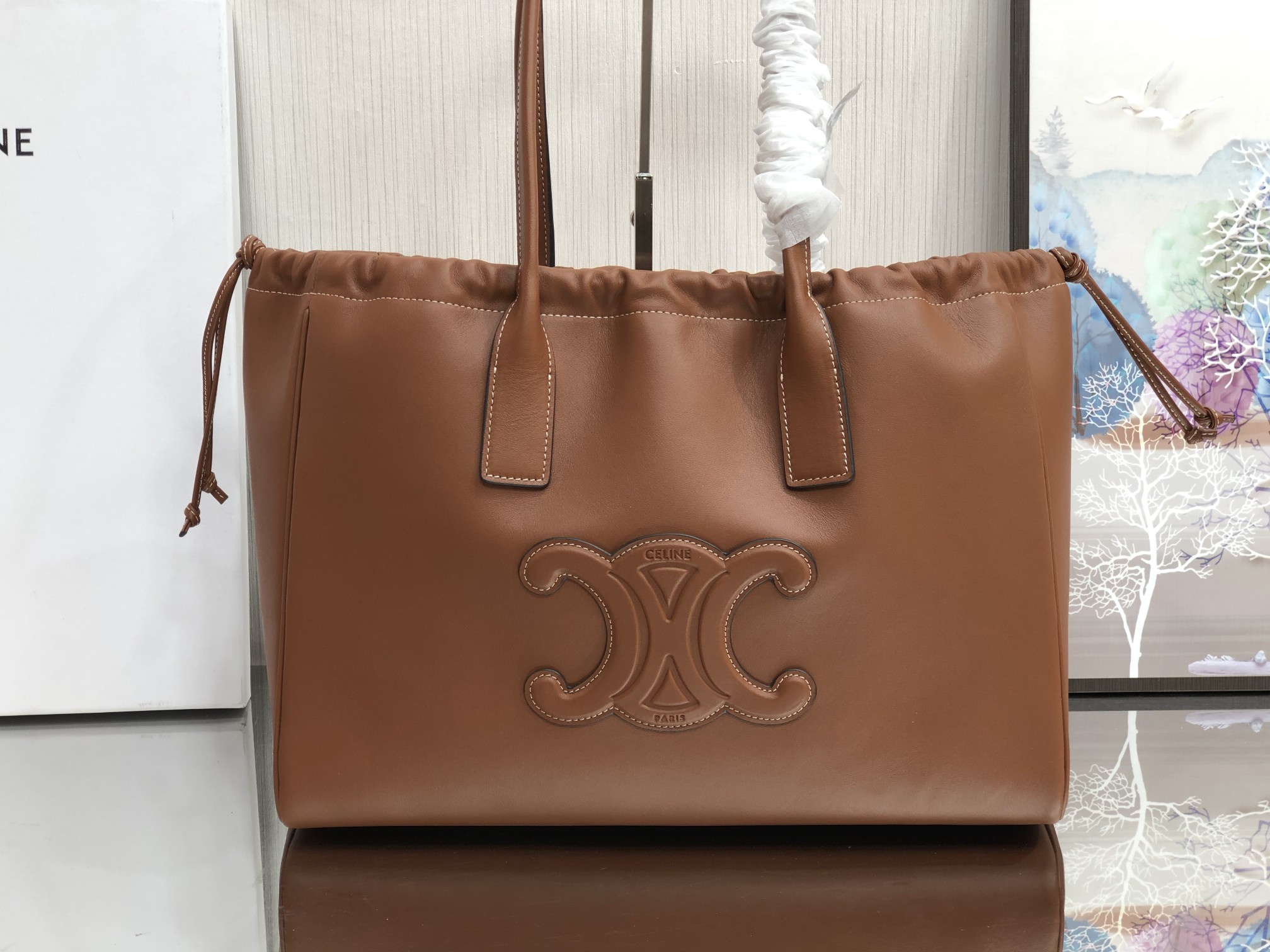 CABAS TRIOMPHE Bag Brown 012118 LM061 44cm