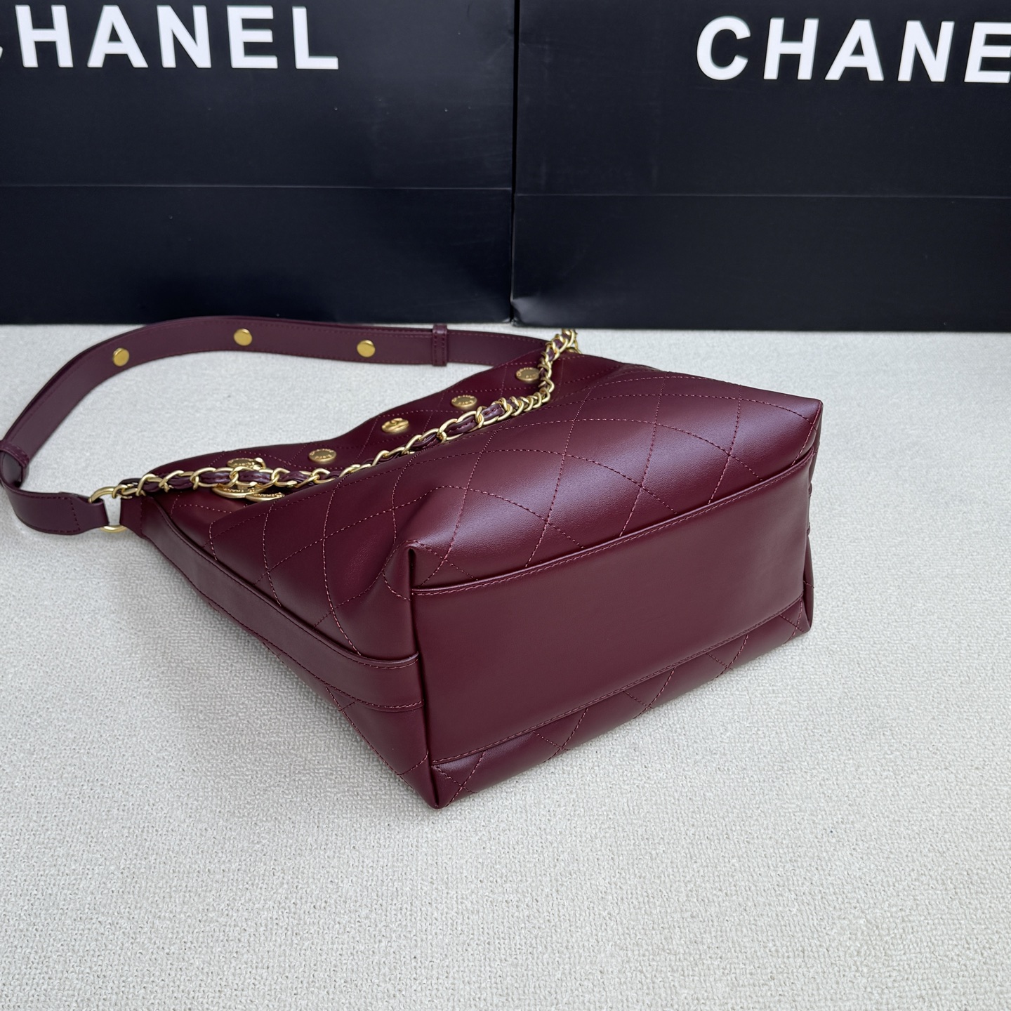Chanel Studded Bucket Bag 9125