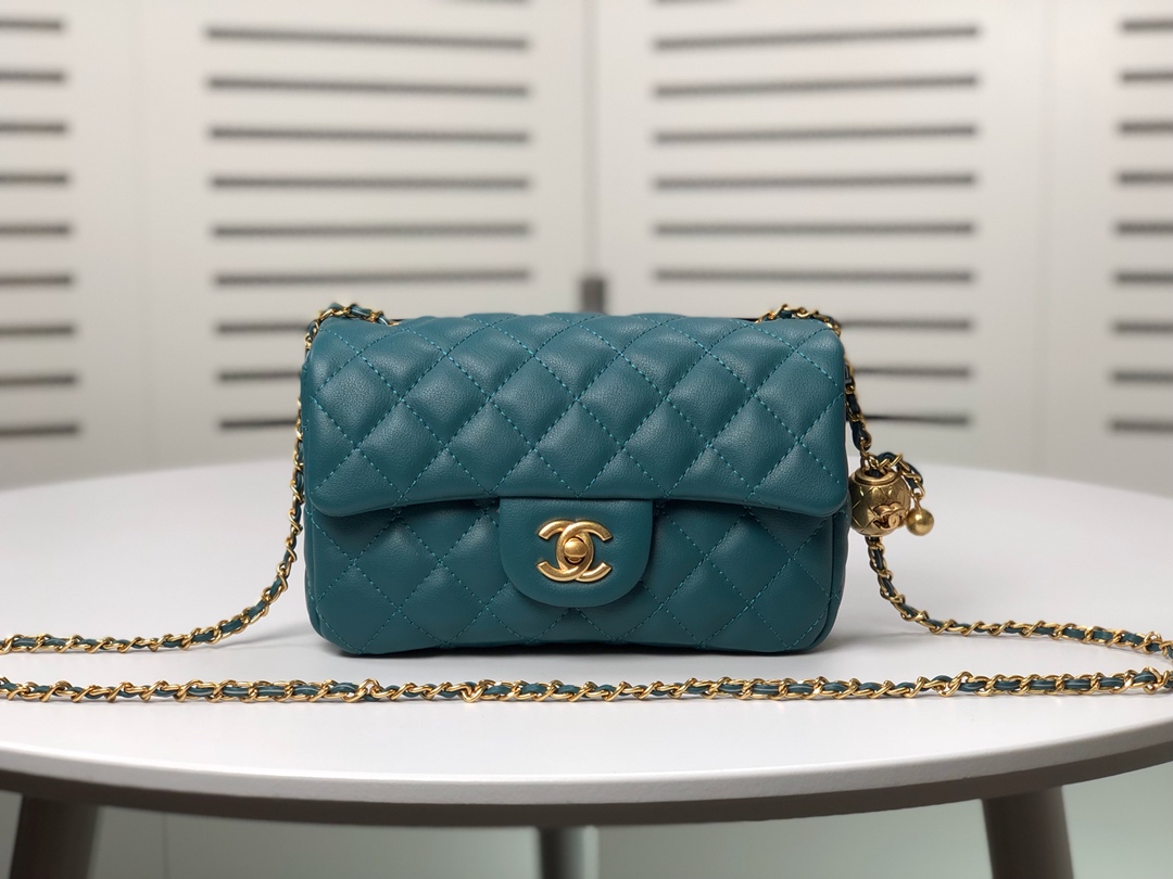 Chanel Cross Body Metal Ball Chain Shoulder Bag Handbag