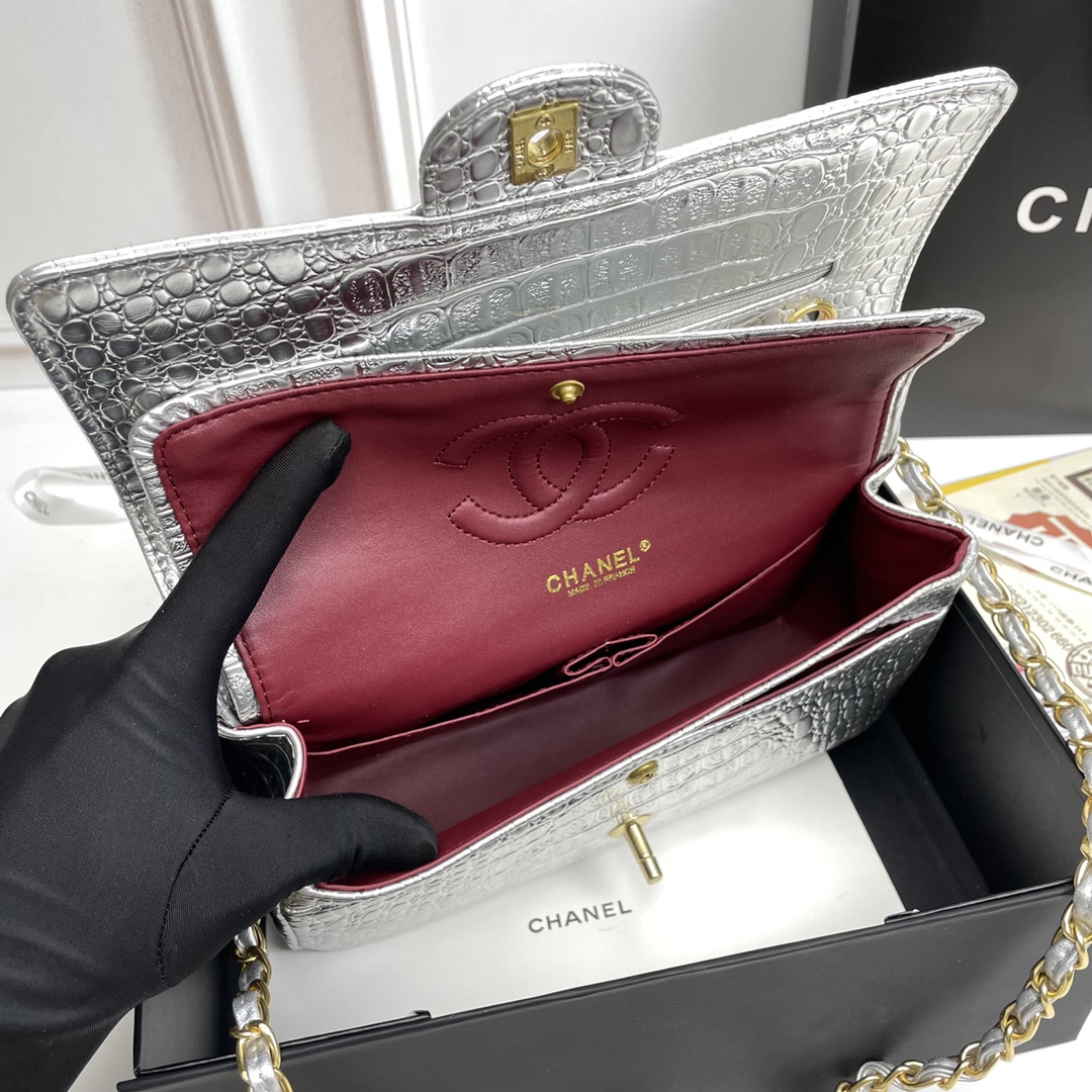 chanel 1112 Crocodile pattern LM081 25cm