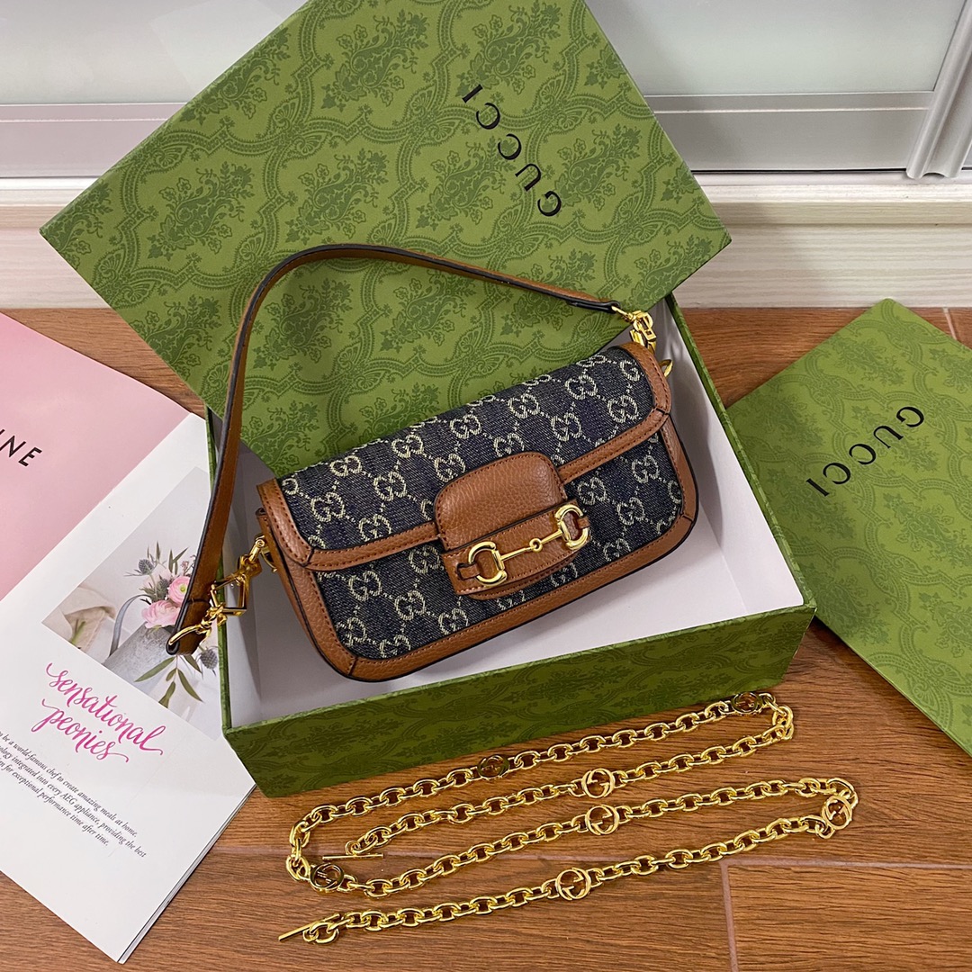 Gucci Horsebit 1955 Baguette Shoulder Bag Handbag(Replica)