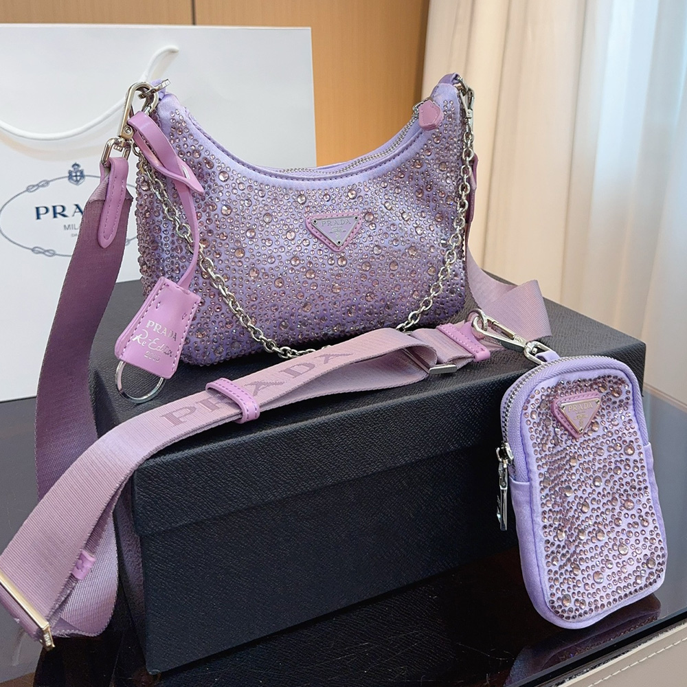 Prada Re-Edition  Crystal Messenger Shoulder Bag（Replica）