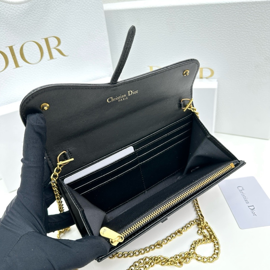 Dior Saddle Chain Wallet(Replica)