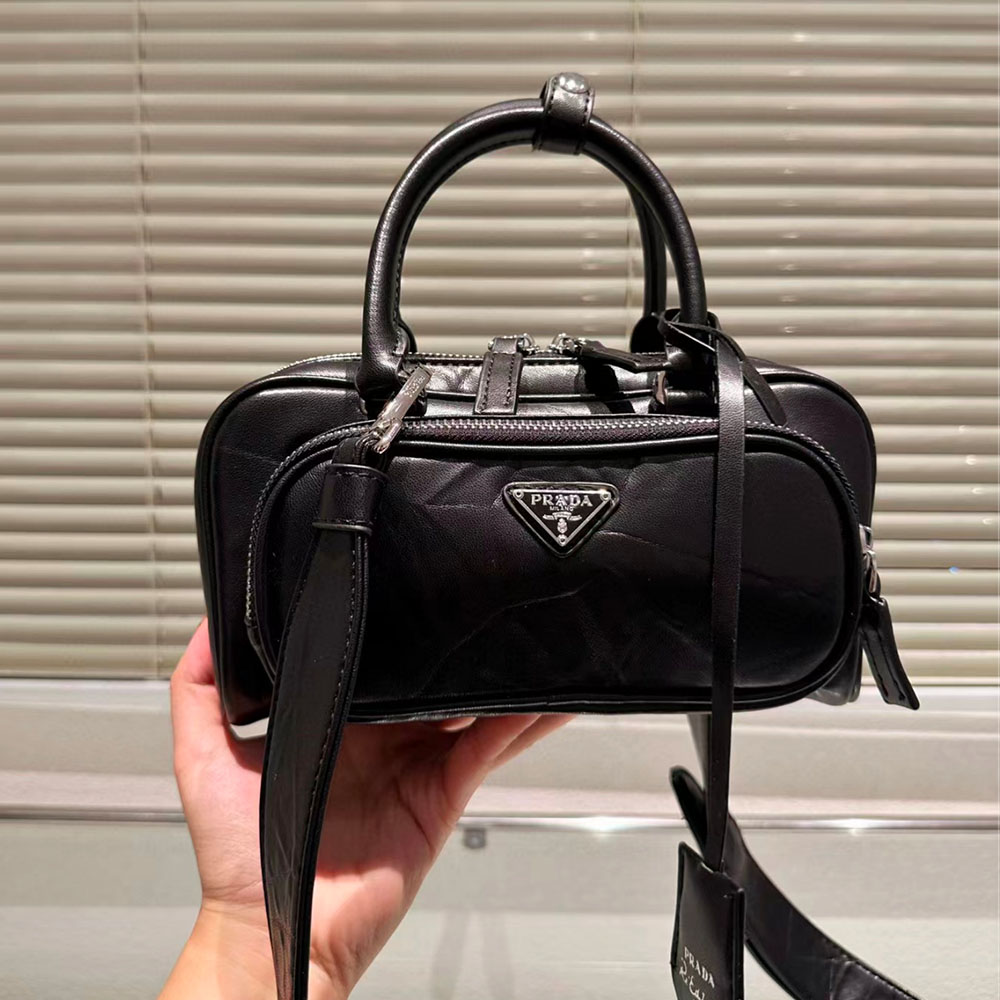Prada Retro Leather Multi Pocket Handbag Shoulder Bag（Replica）