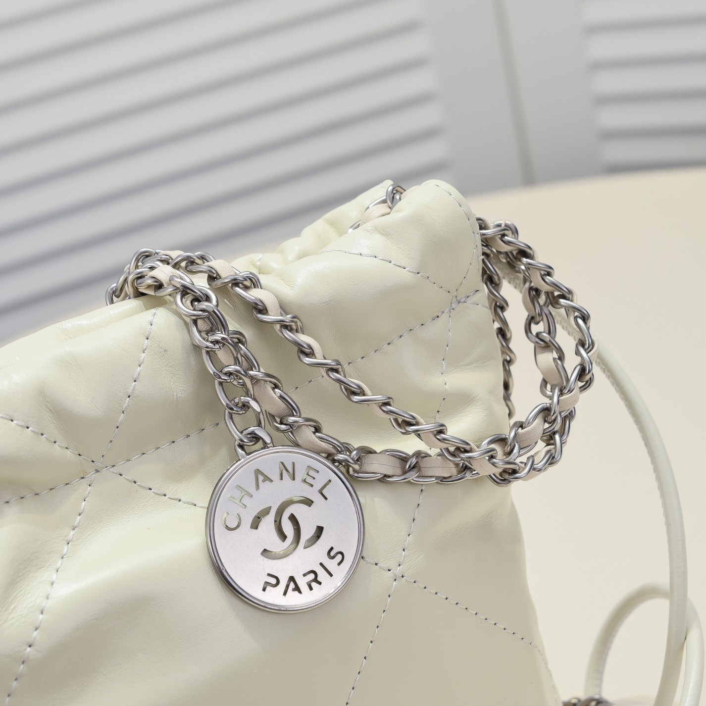 Chanel 22 Trash Bag Silver Hardware Mini Shoulder Bag Handbag