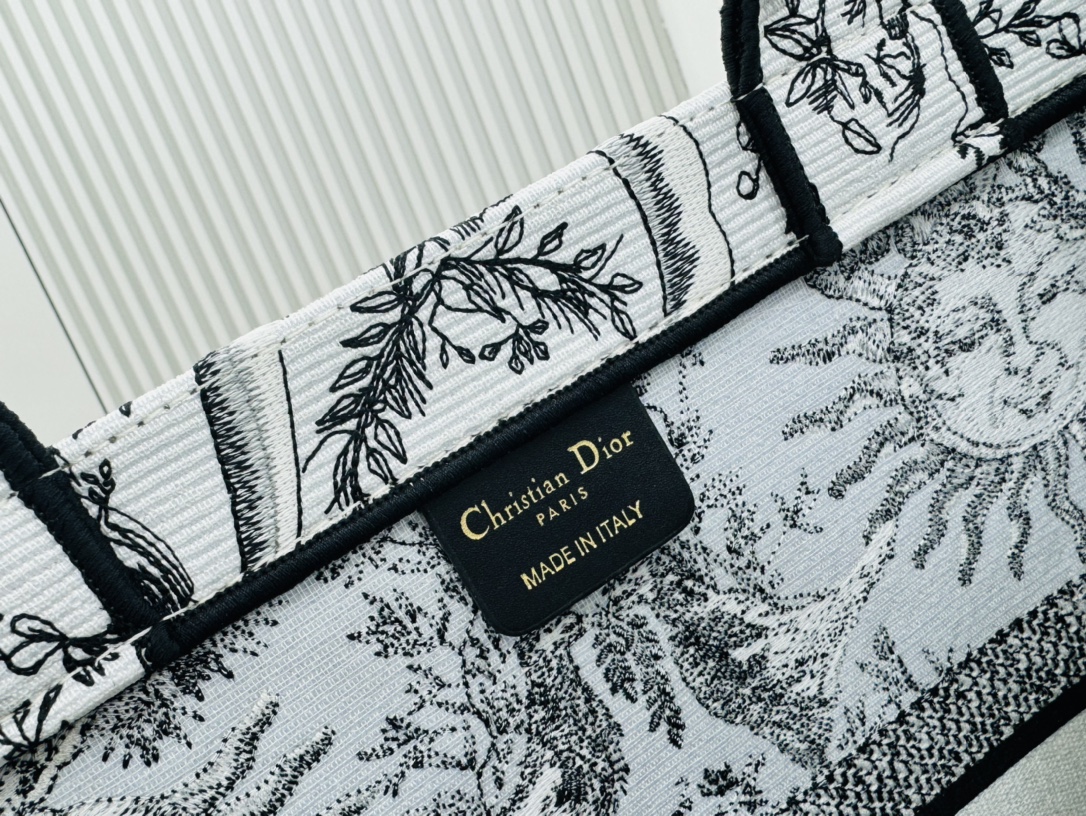 Dior Book Tote Embroider Large Shoulder Bag Handbag