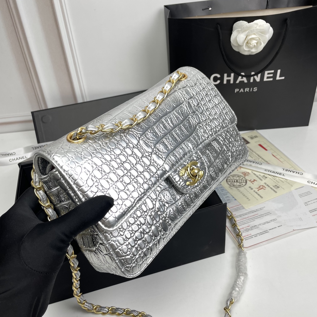 chanel 1112 Crocodile pattern LM081 25cm