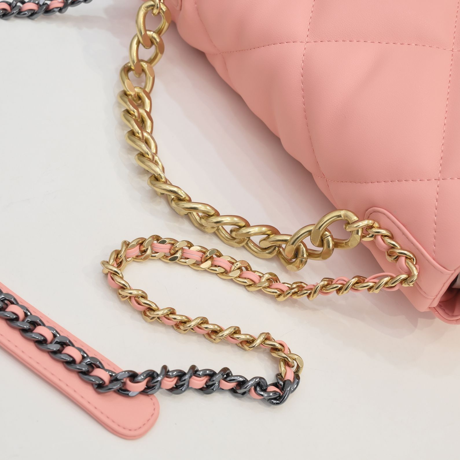 Chanel Lambskin Quilted Medium19 Flap Shoulder Bag Handbag