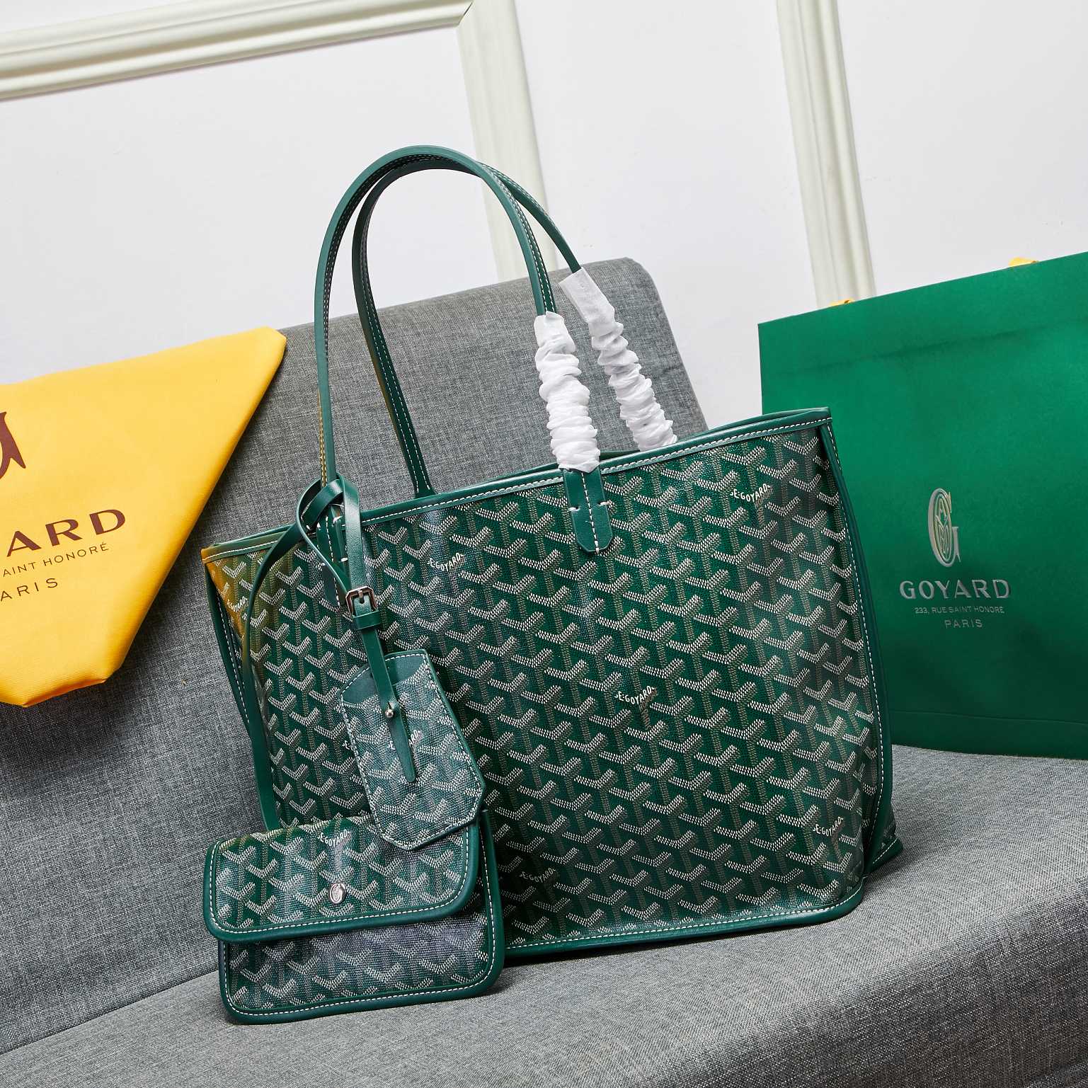 Goyard Double-sided leather shopping bag