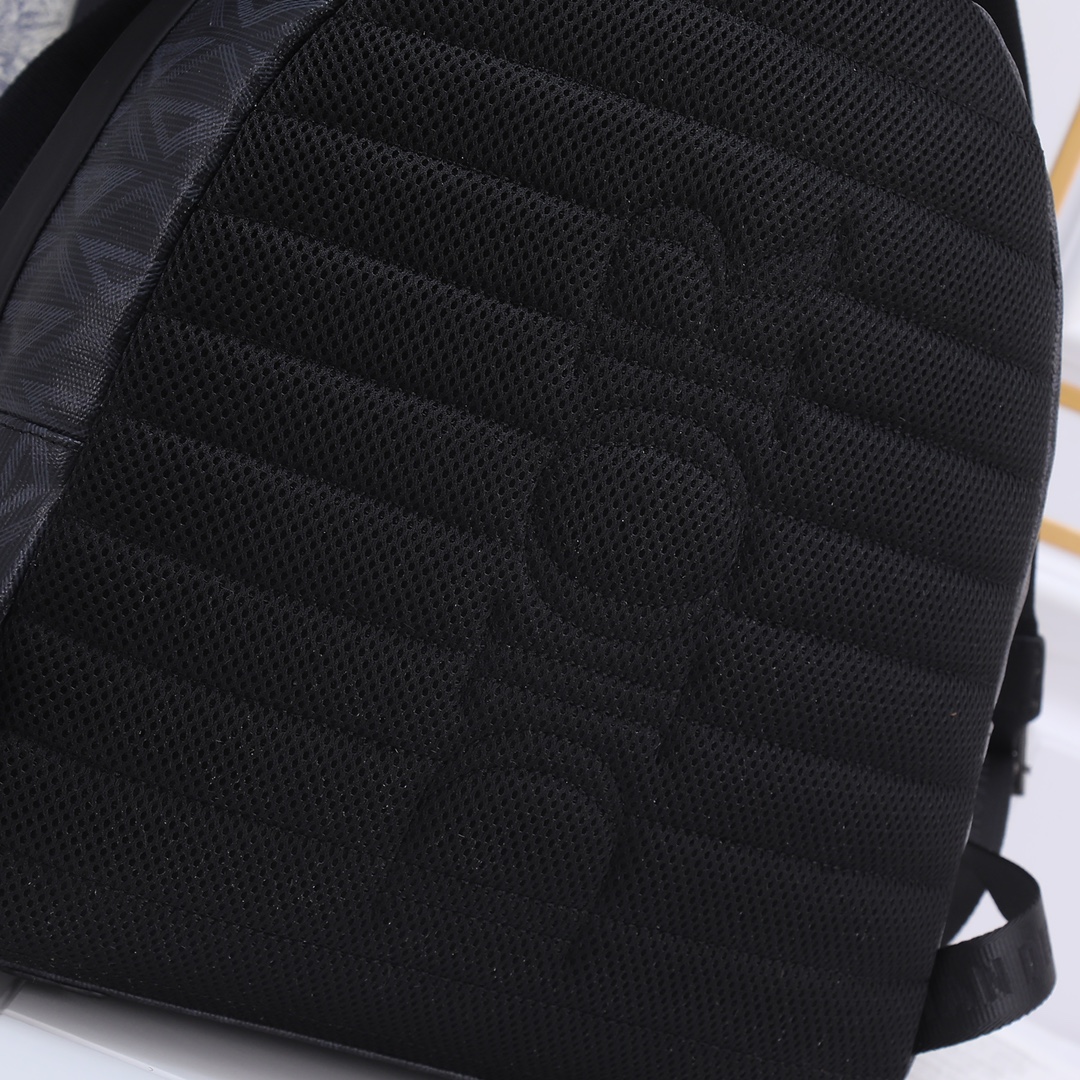 Small Rider Backpack Black canvas 6601 LM022 28cm