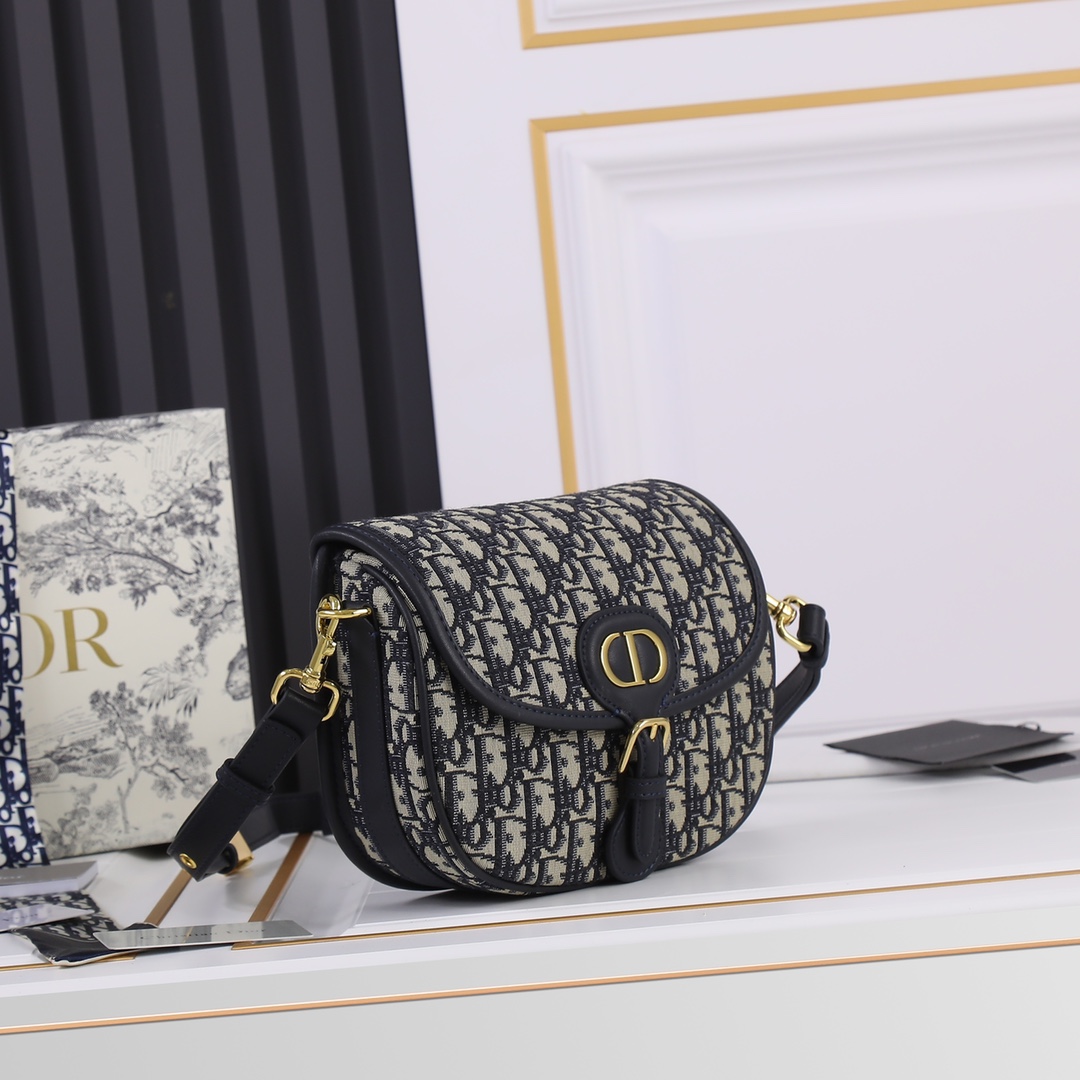 Medium Dior Bobby bag Blue print CD-2011 XB081 22cm