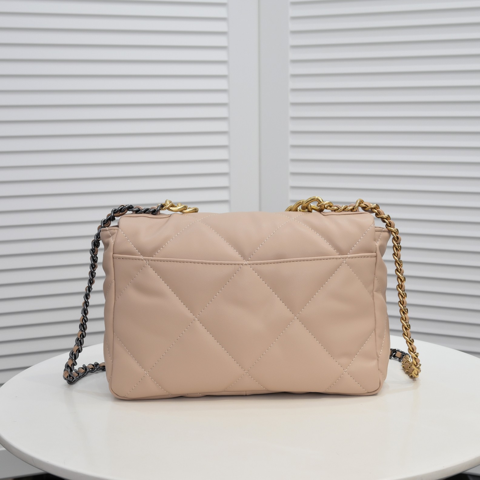 Chanel Lambskin Quilted Medium19 Flap Shoulder Bag Handbag