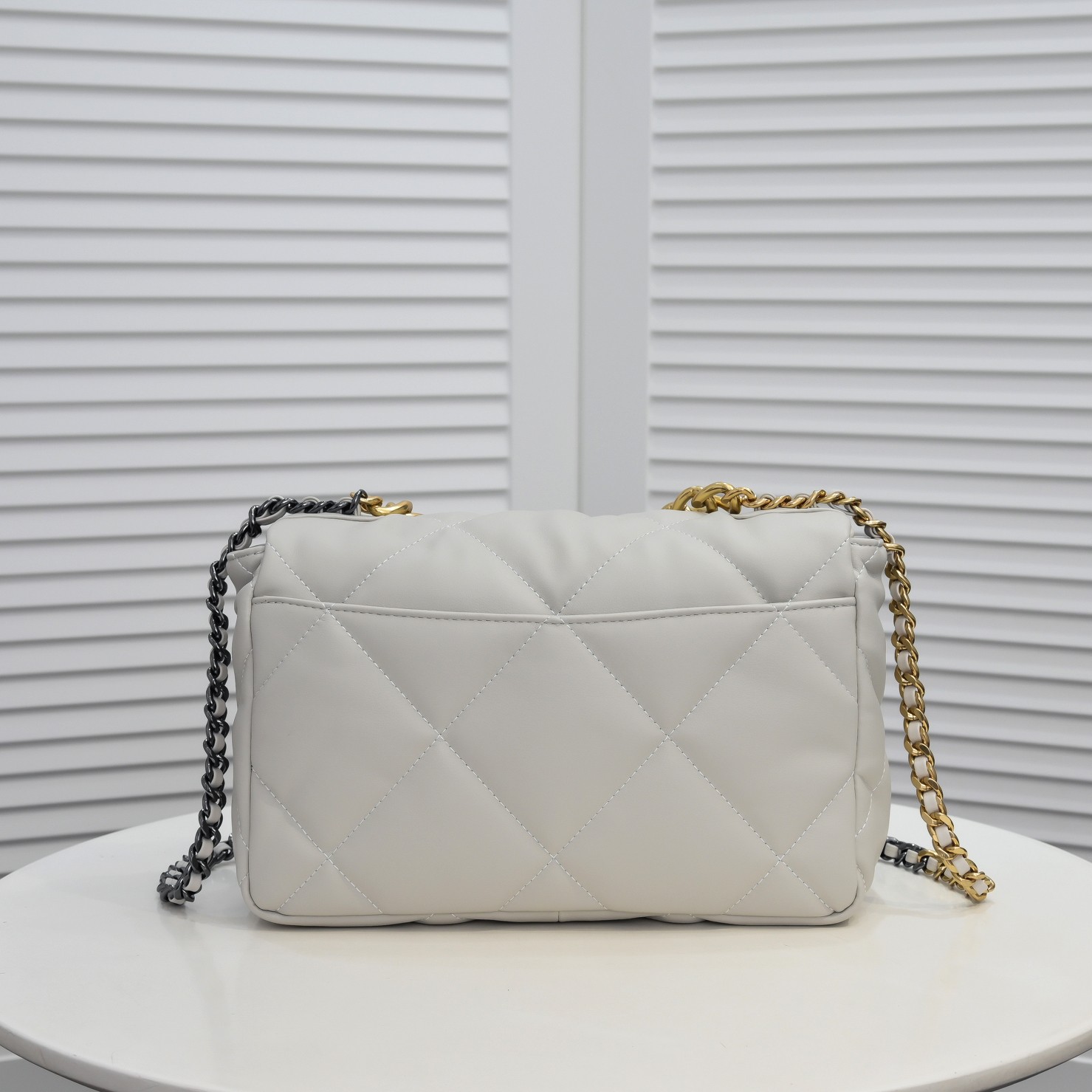 Chanel Lambskin Quilted Medium19 Flap Shoulder Bag Handbag