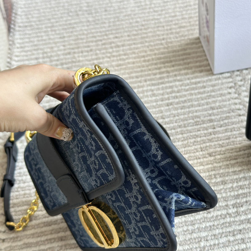 DIOR Denim Oblique 30 Montaigne Flap Bag (Replica)