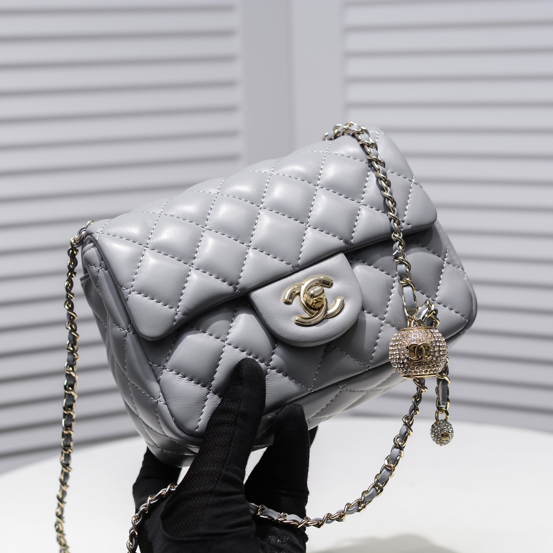 Chanel Classic Bag CF Drill Beads Shoulder Bag Handbag