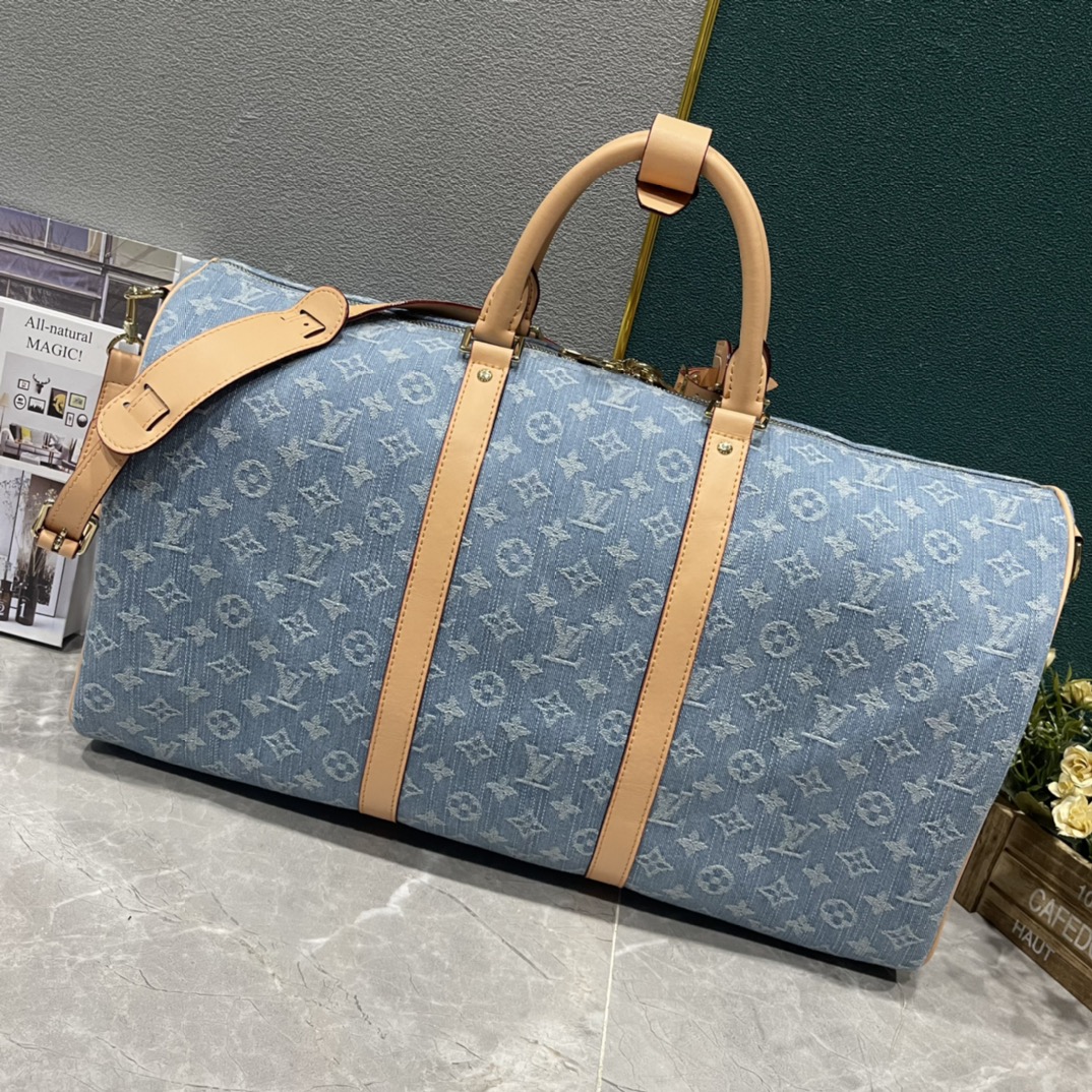 LV Keepall Bandoulière 50 Bag M25334 LM012 50cm