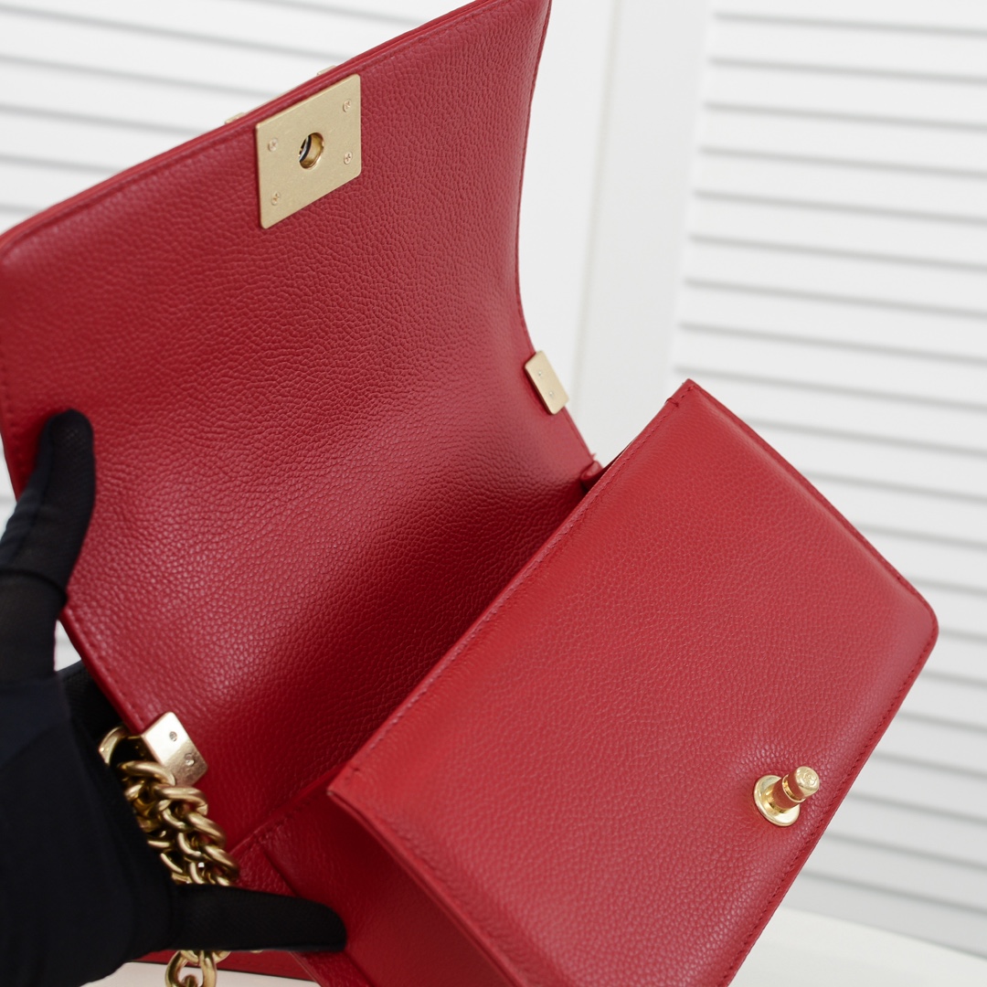 Chanel Leboy litchi or lychee pattern Shoulder Bag Handbag